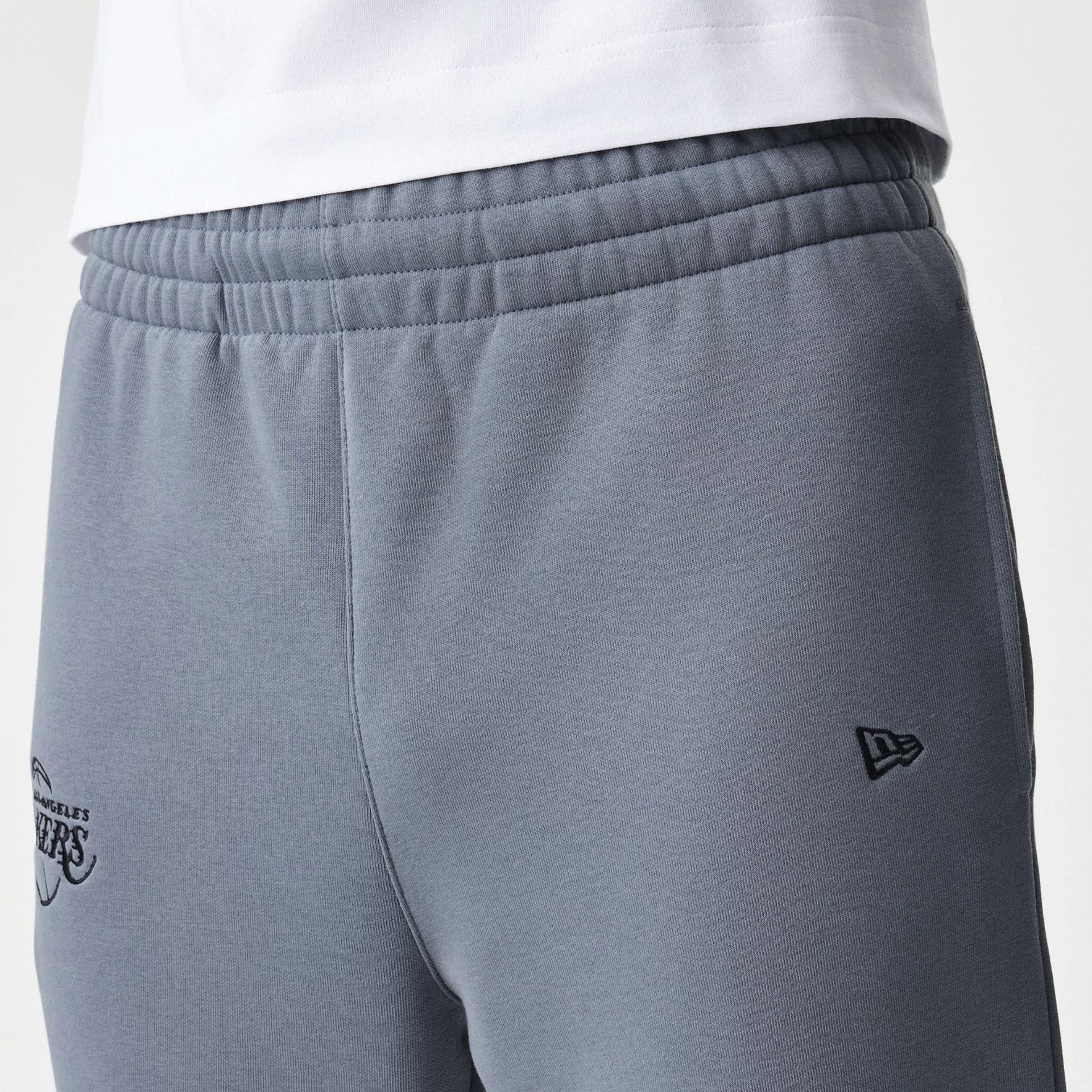 LA Lakers NBA Linear Dark Grey Straight Leg Joggers - Image 4