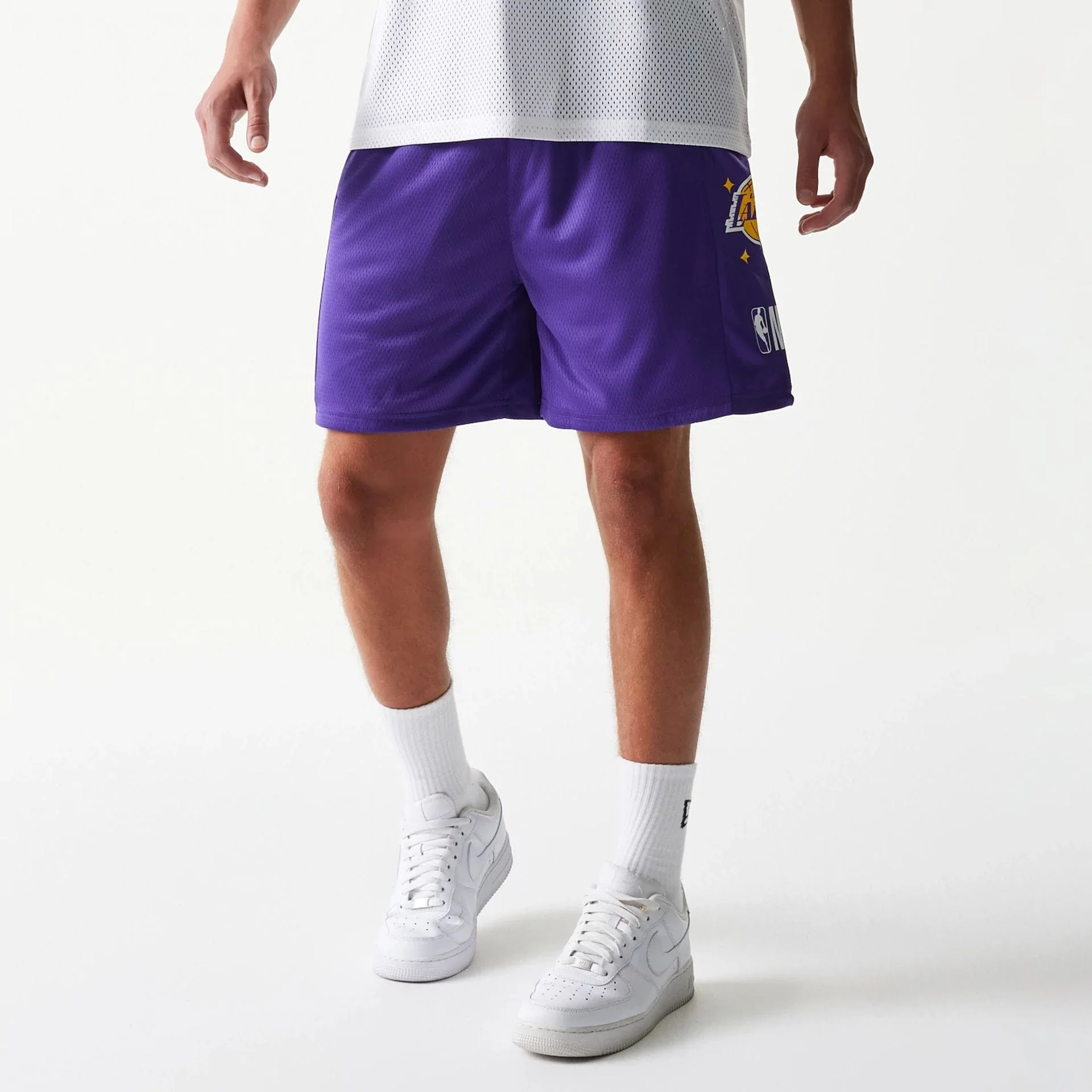 LA Lakers NBA Mesh Purple Shorts