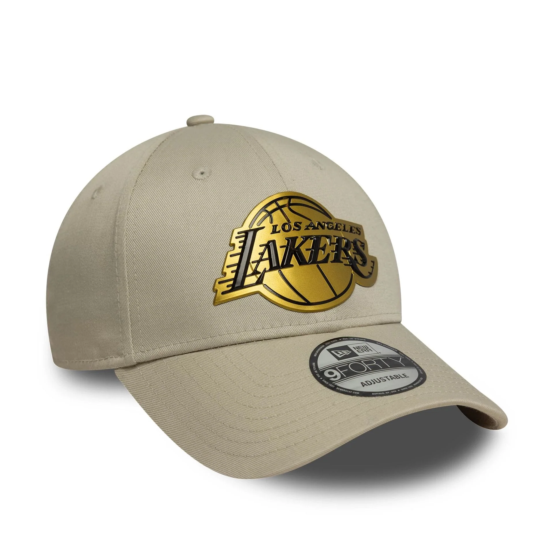 LA Lakers NBA Metallic Light Beige 9FORTY Cap - Image 3