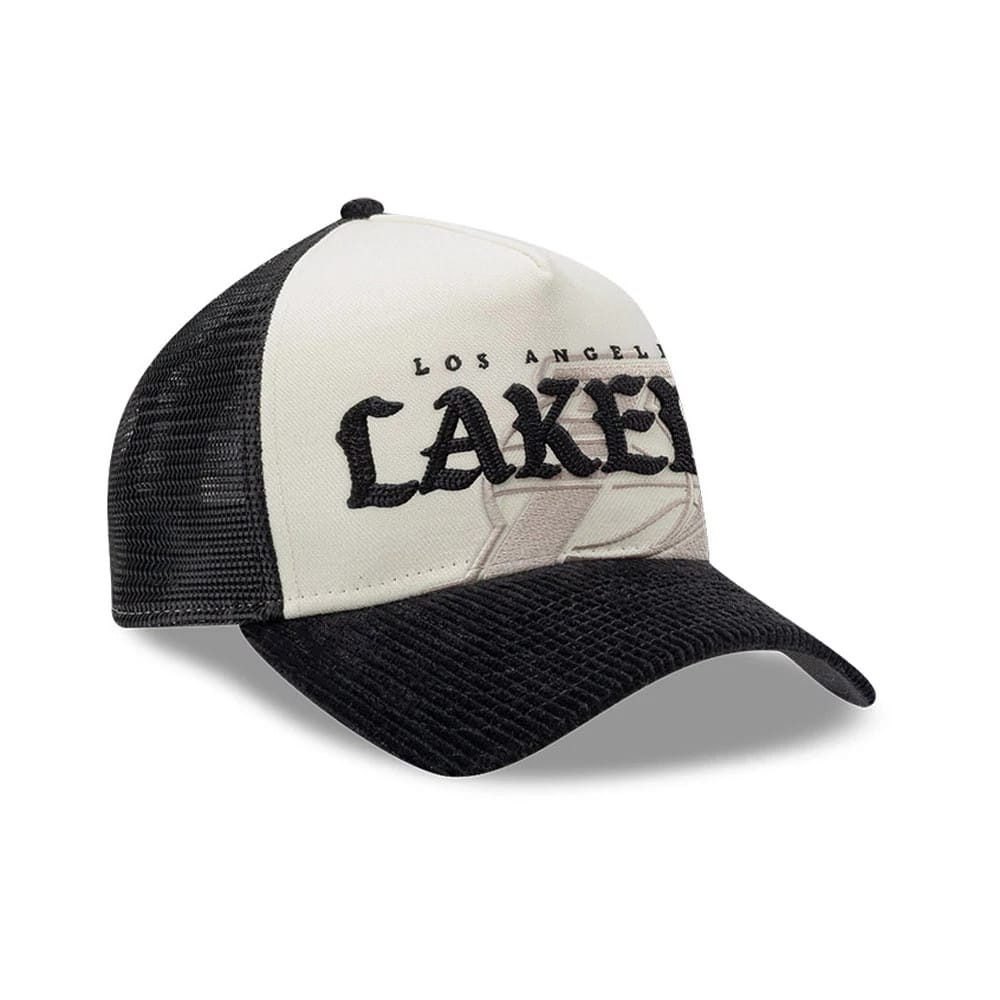 LA Lakers NBA Old English White 9FORTY A-Frame Cap
