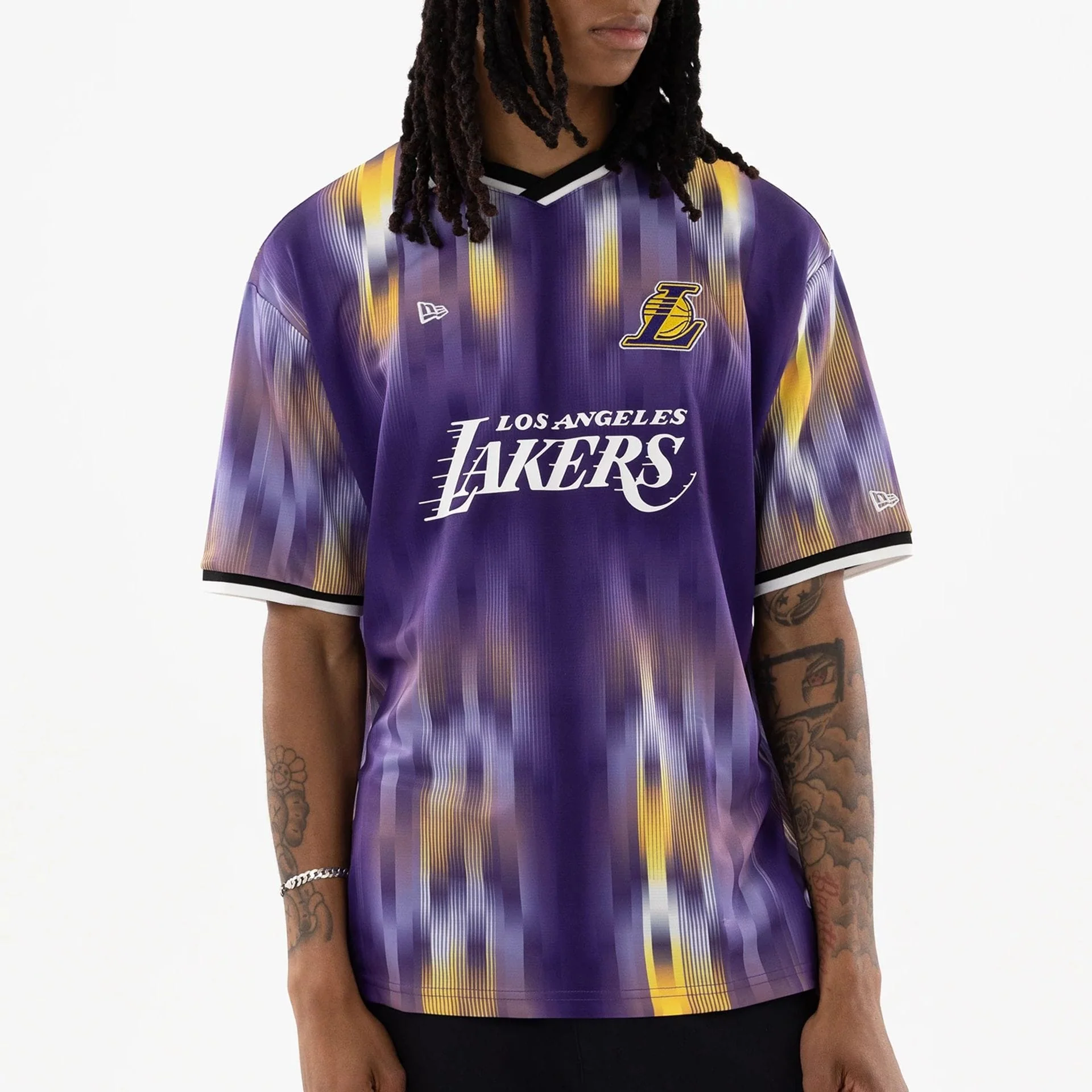LA Lakers NBA Purple Soccer Jersey - Image 3