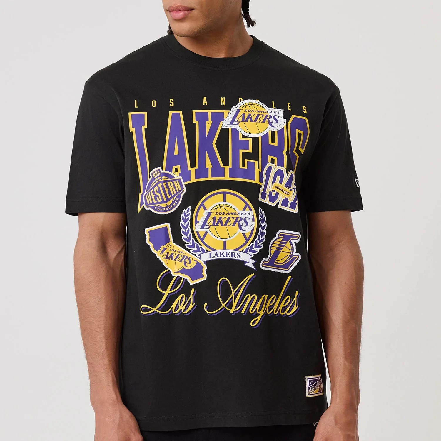 LA Lakers NBA Sport Classic Black T-Shirt - Image 3