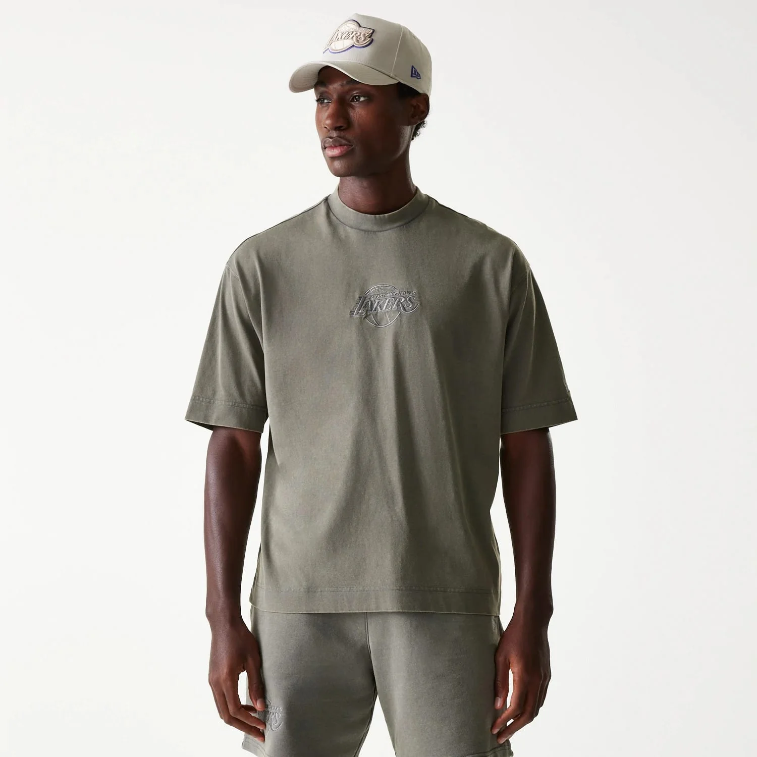 LA Lakers NBA Washed Grey Box T-Shirt