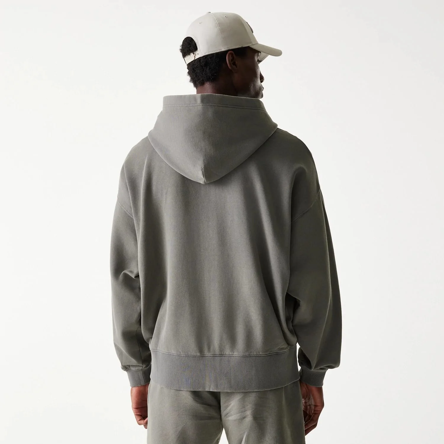 LA Lakers NBA Washed Grey Full Zip Hoodie - Image 2