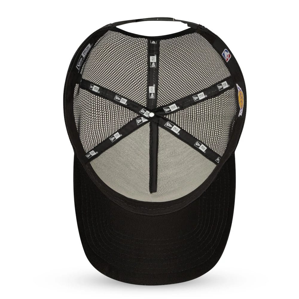 LA Lakers Tonal Black A-Frame Trucker Cap - Image 5