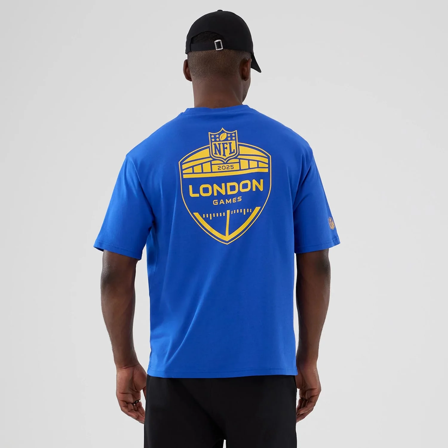 LA Rams NFL International Series Games 2025 Bright Blue Oversized T-Shirt - Image 2