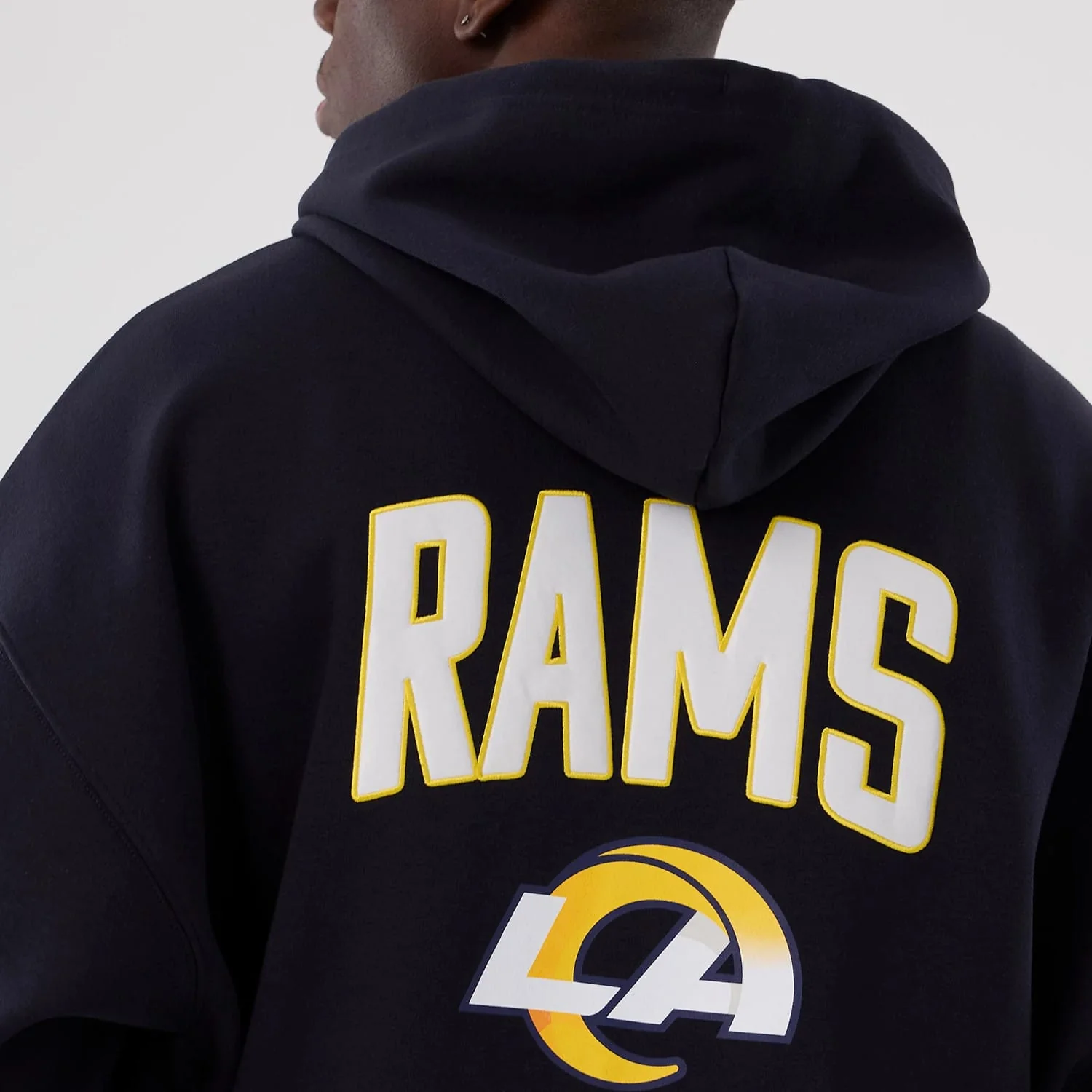 LA Rams NFL International Series Games 2025 Navy Premium Pullover Hoodie - Image 7