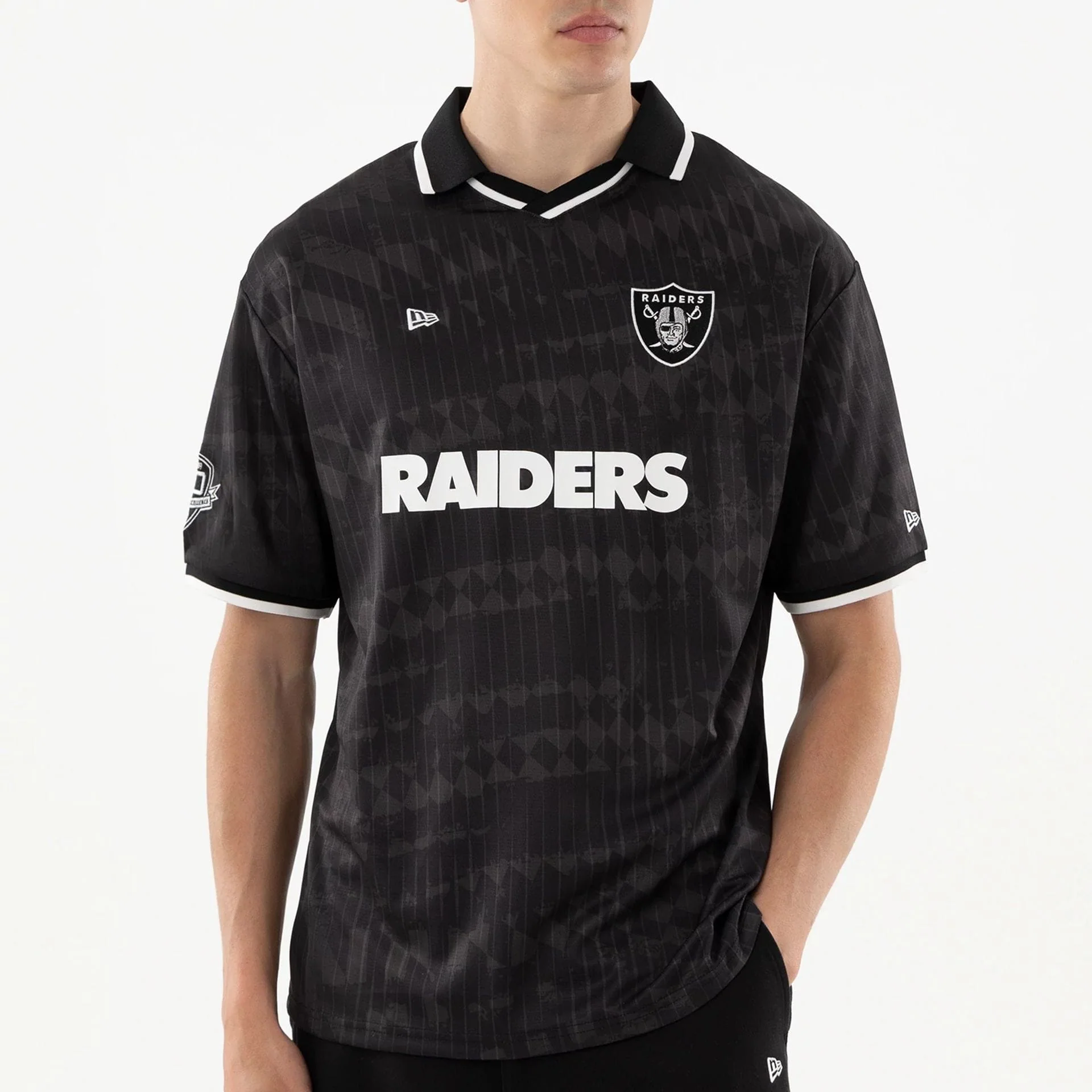 Las Vegas Raiders NFL Black Soccer Jersey - Image 4