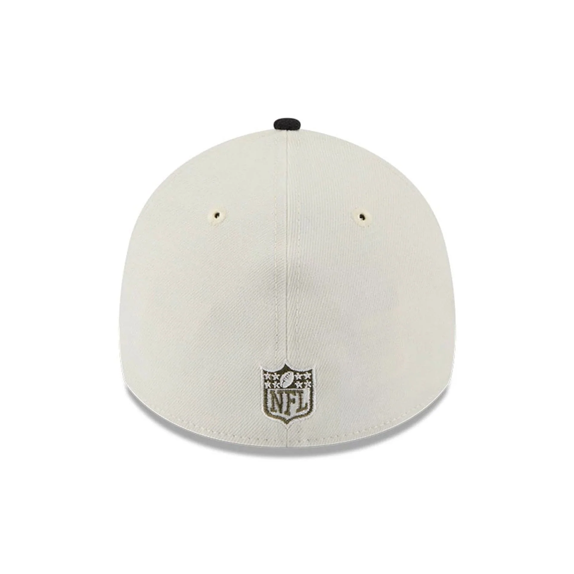 Las Vegas Raiders NFL Camo Visor Cream 39THIRTY A-Frame Stretch Fit Cap - Image 7