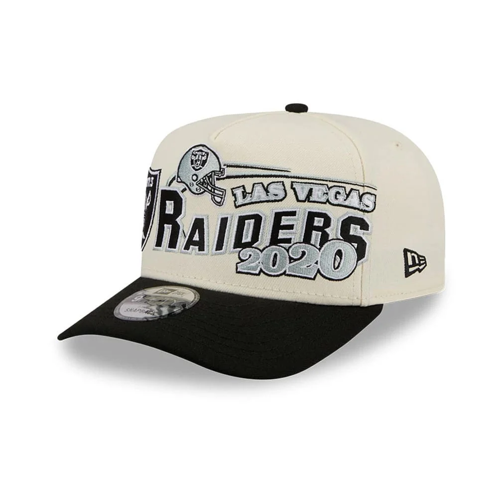 Las Vegas Raiders NFL Classic White 9FIFTY A-Frame Snapback Adjustable Cap