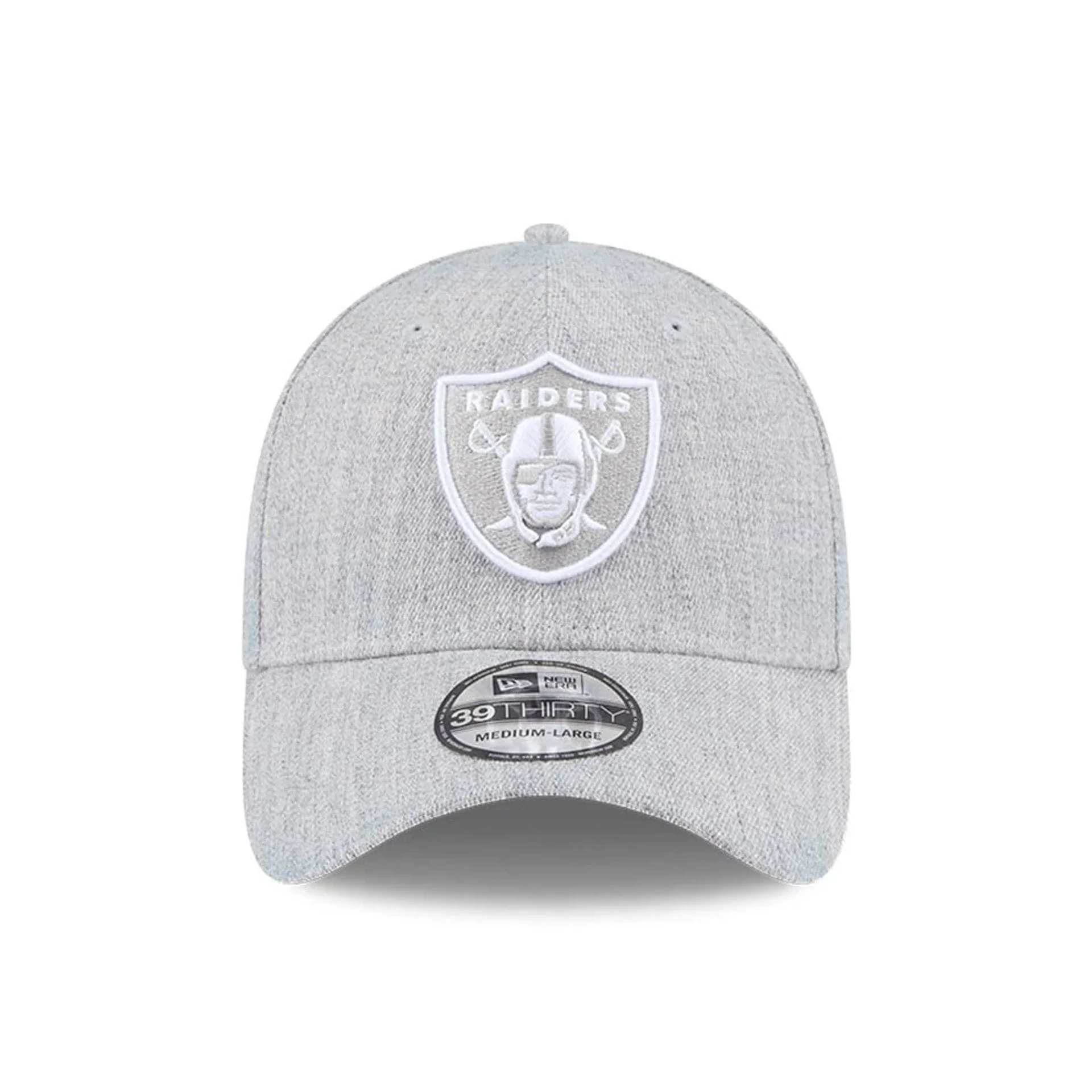 Las Vegas Raiders NFL Heather Grey 39THIRTY Stretch Fit Cap - Image 2