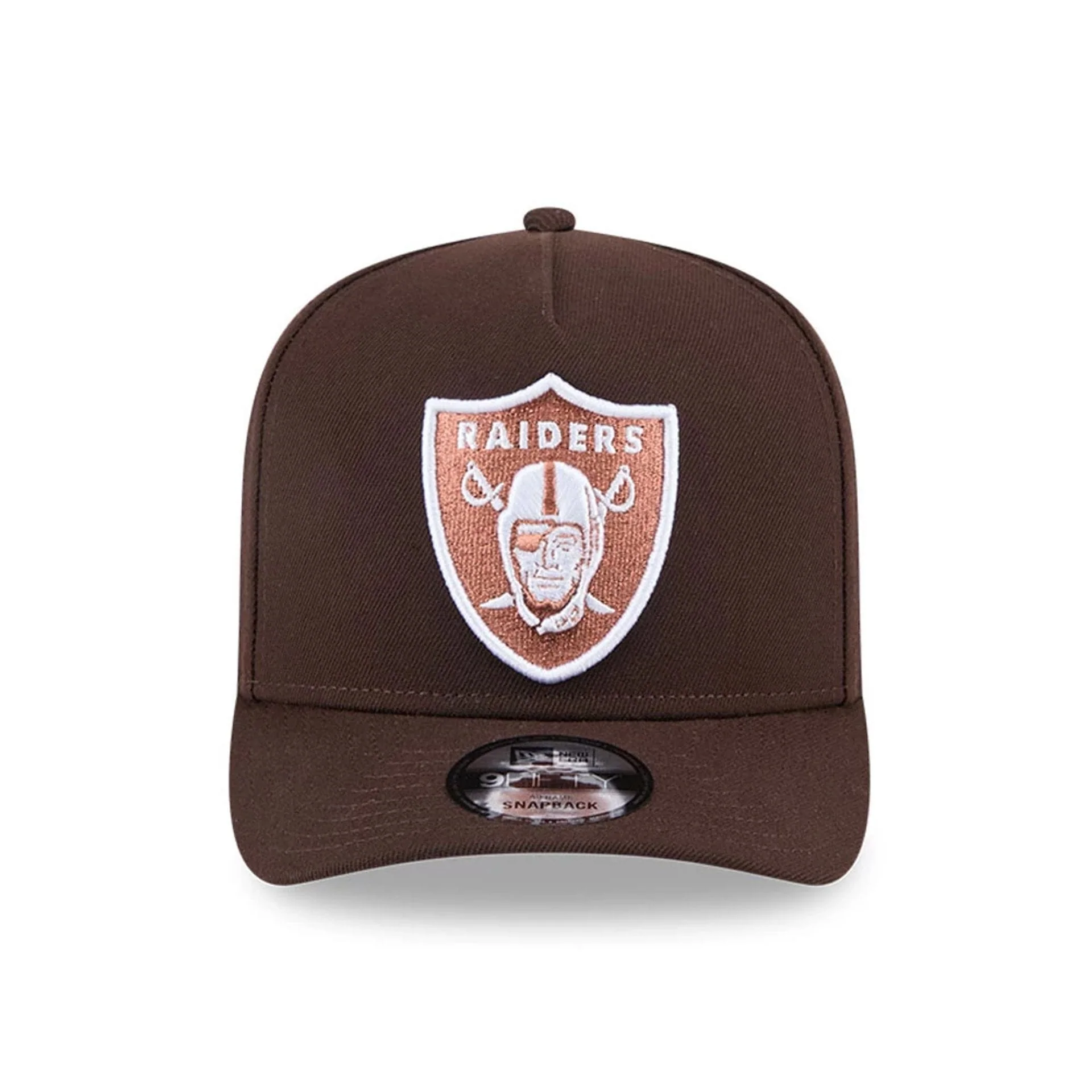 Las Vegas Raiders NFL Metallic Dark Brown 9FIFTY A-Frame Snapback Adjustable Cap - Image 3