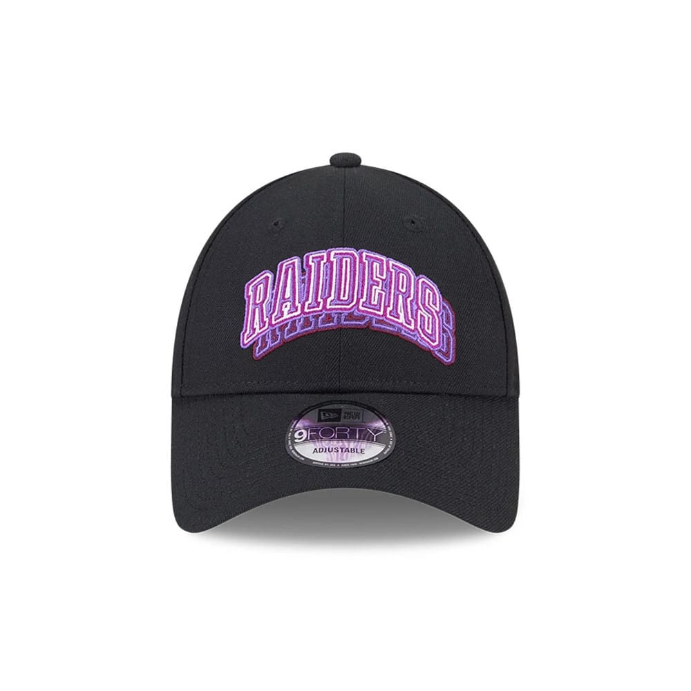 Las Vegas Raiders NFL Neon Black 9FORTY Adjustable Cap - Image 3