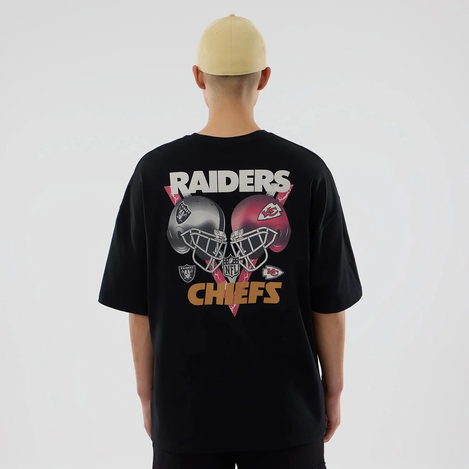 Las Vegas Raiders NFL Rivalry Black Oversized T-Shirt - Image 2