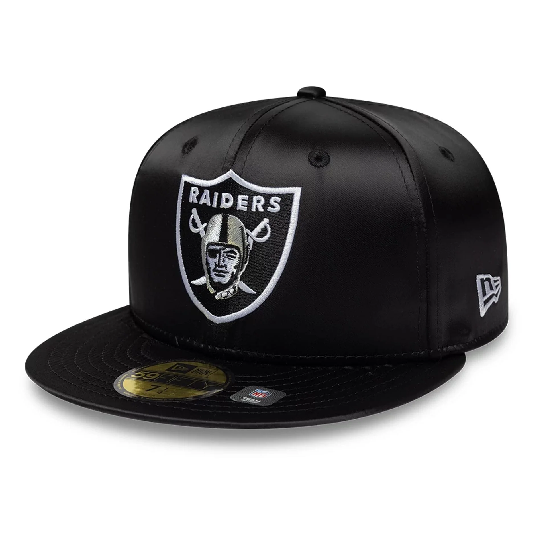 Las Vegas Raiders NFL Satin Black 59FIFTY Fitted Cap