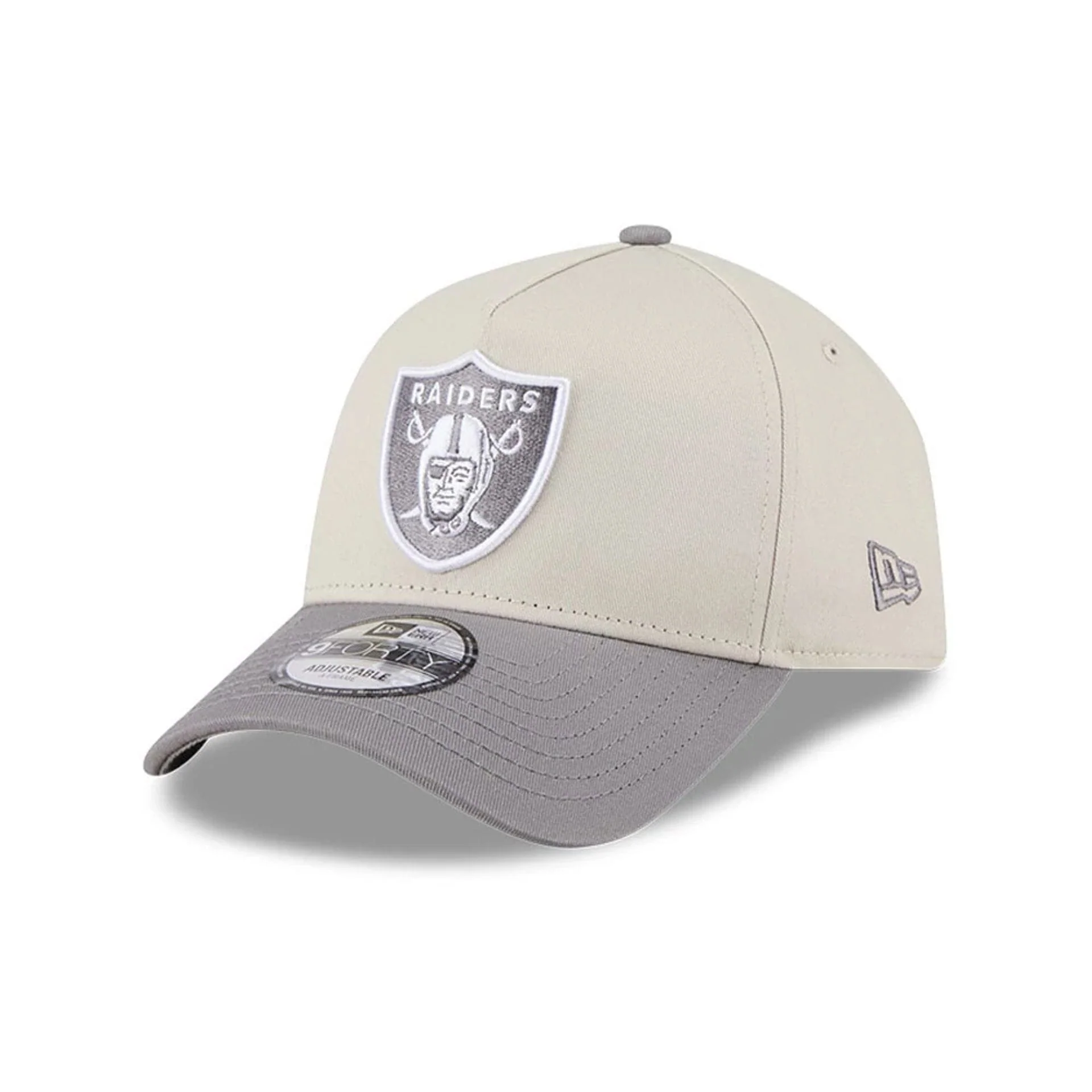Las Vegas Raiders NFL Stone Storm Light Beige 9FORTY A-Frame Adjustable Cap