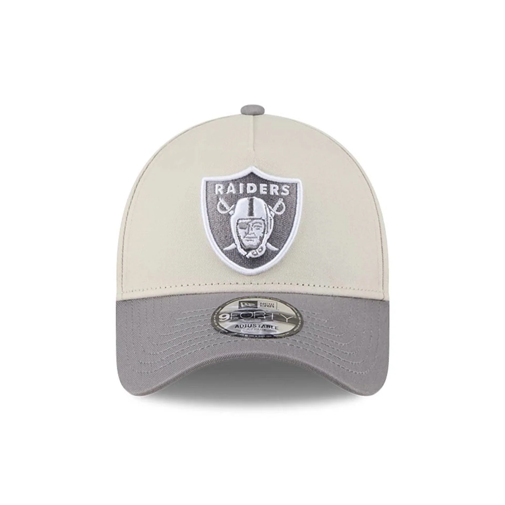 Las Vegas Raiders NFL Stone Storm Light Beige 9FORTY A-Frame Adjustable Cap - Image 2