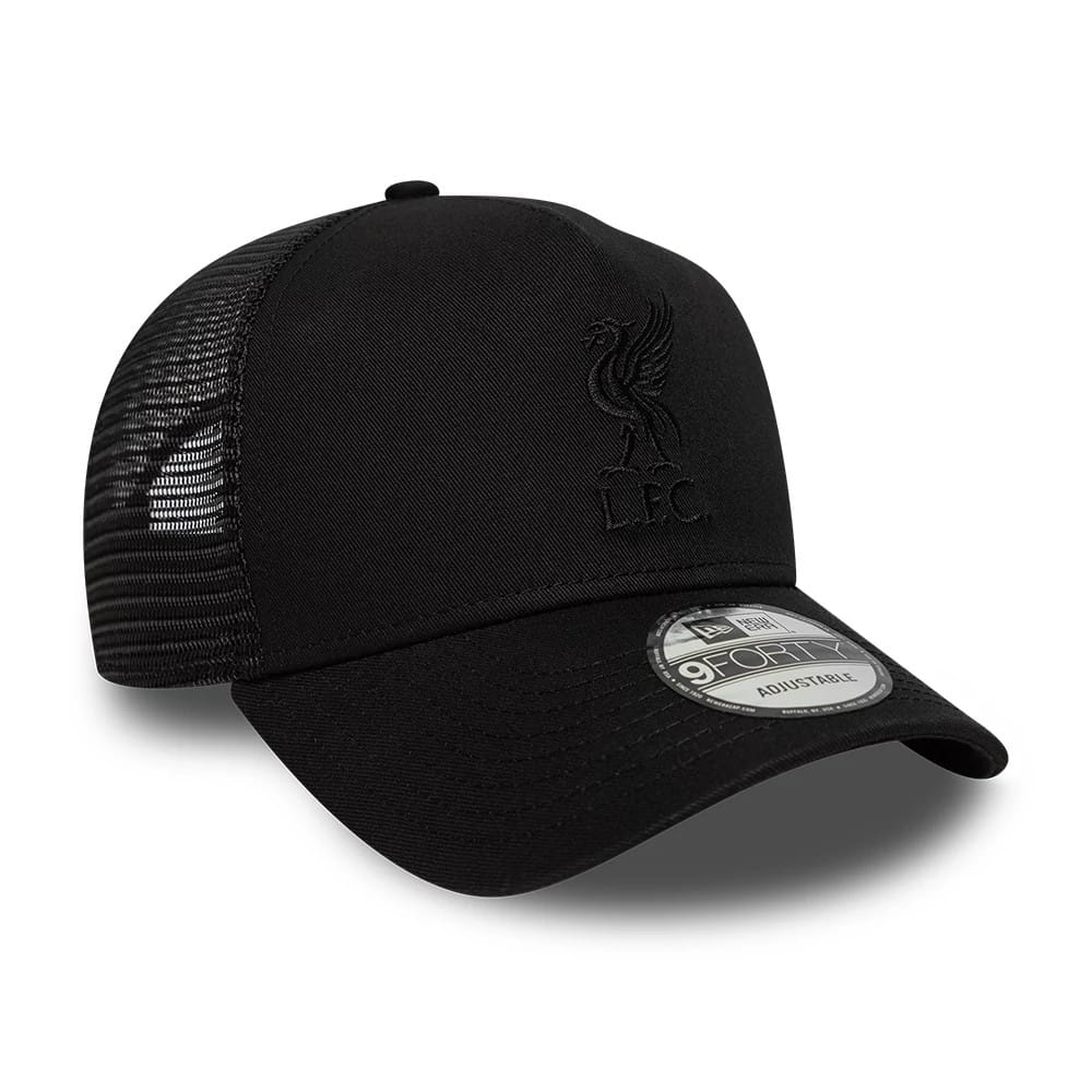 Liverpool FC Tonal Black 9FORTY A-Frame Trucker Adjustable Cap - Image 3