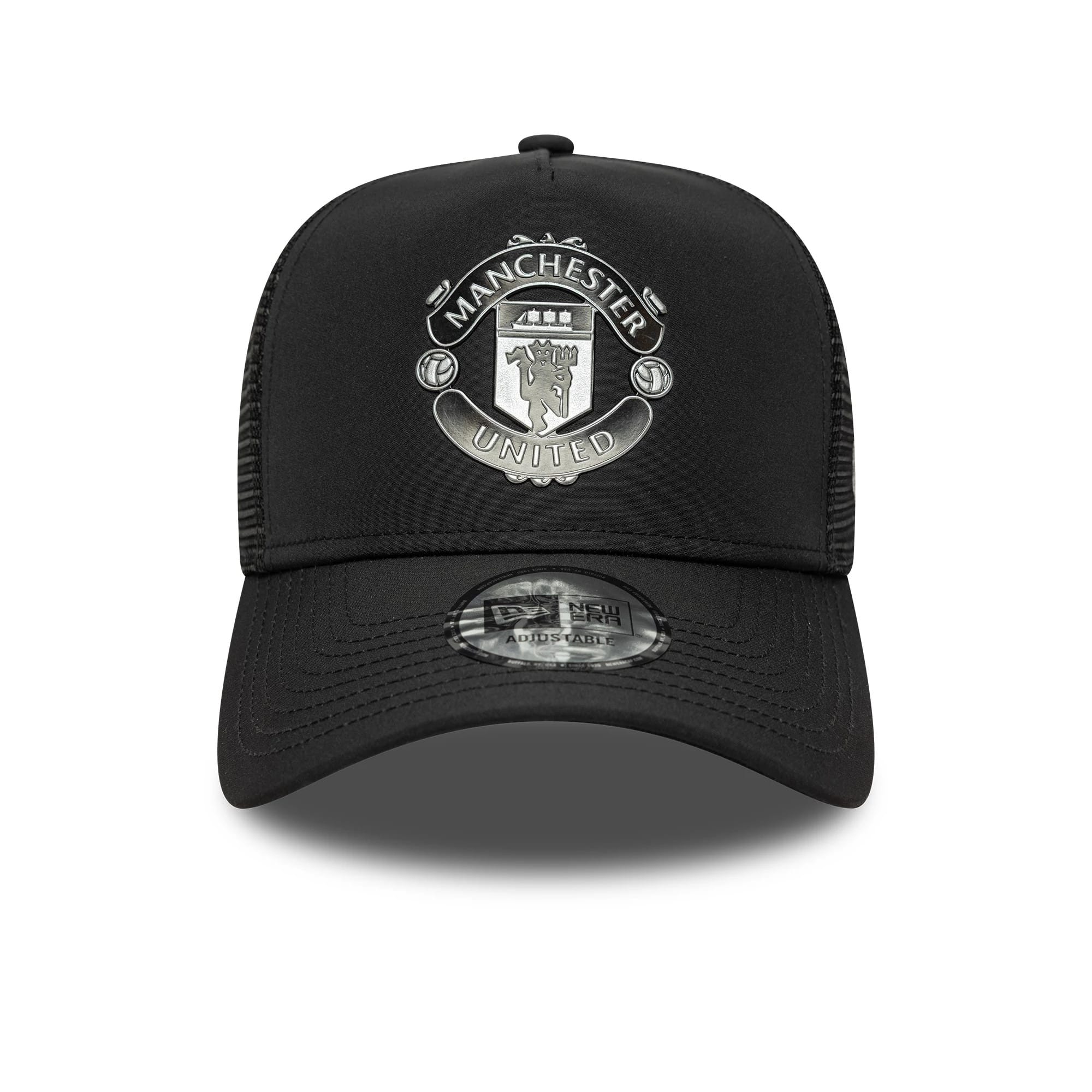 Manchester United FC Reflective Black 9FORTY A-Frame Trucker Cap - Image 2
