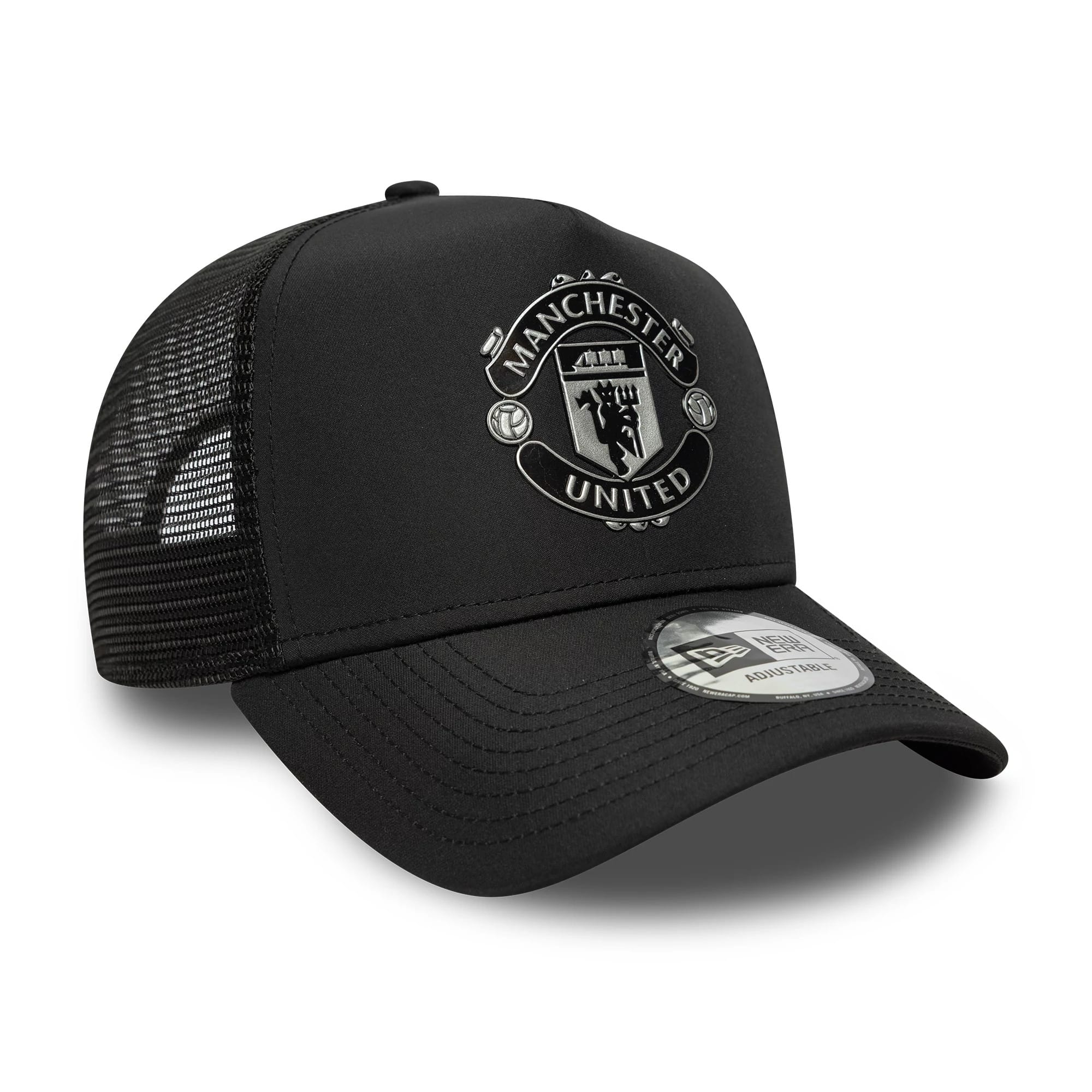 Manchester United FC Reflective Black 9FORTY A-Frame Trucker Cap - Image 3