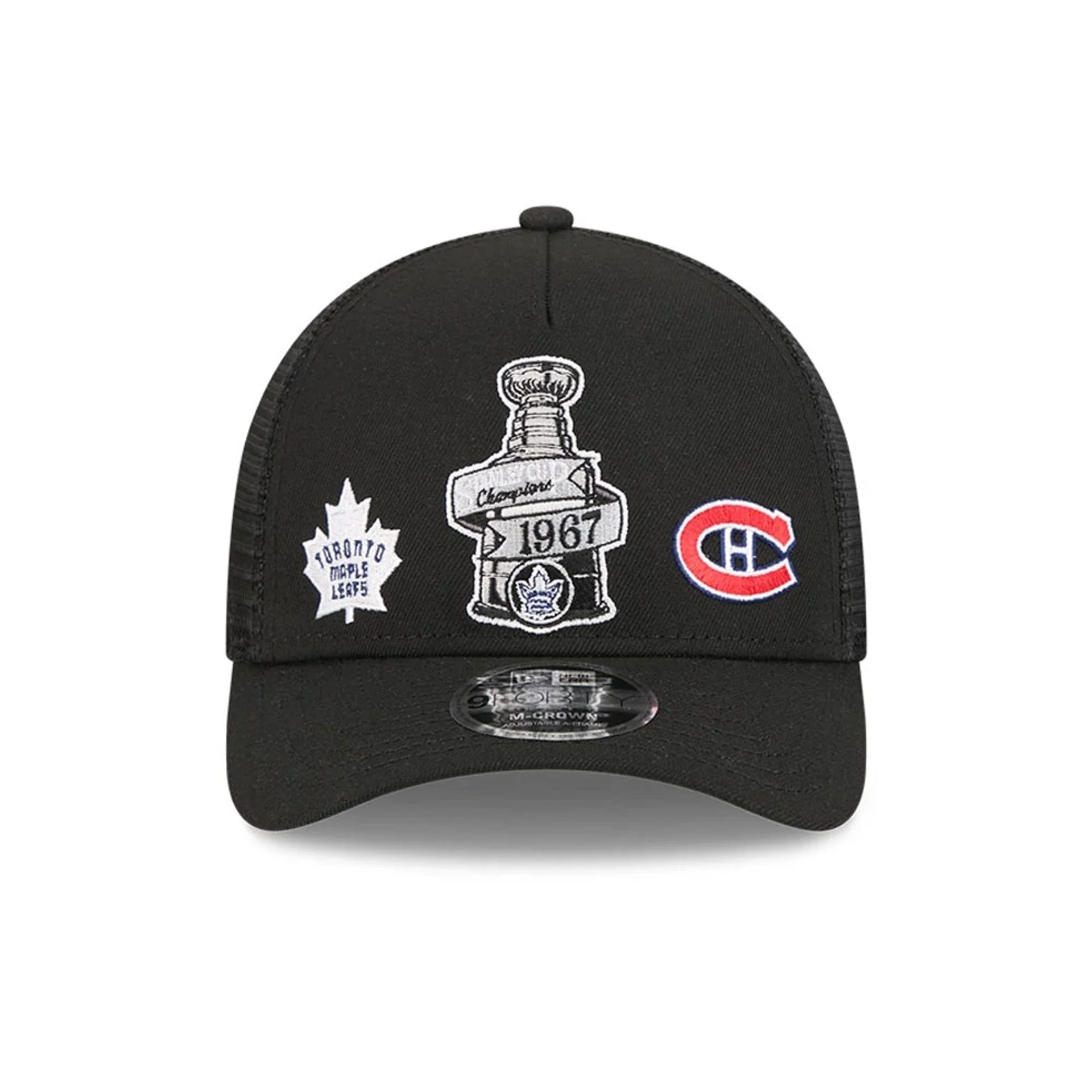 Maple Leafs NHL Stanley Cup Black 9FORTY M-Crown A-Frame Trucker Adjustable Cap - Image 3