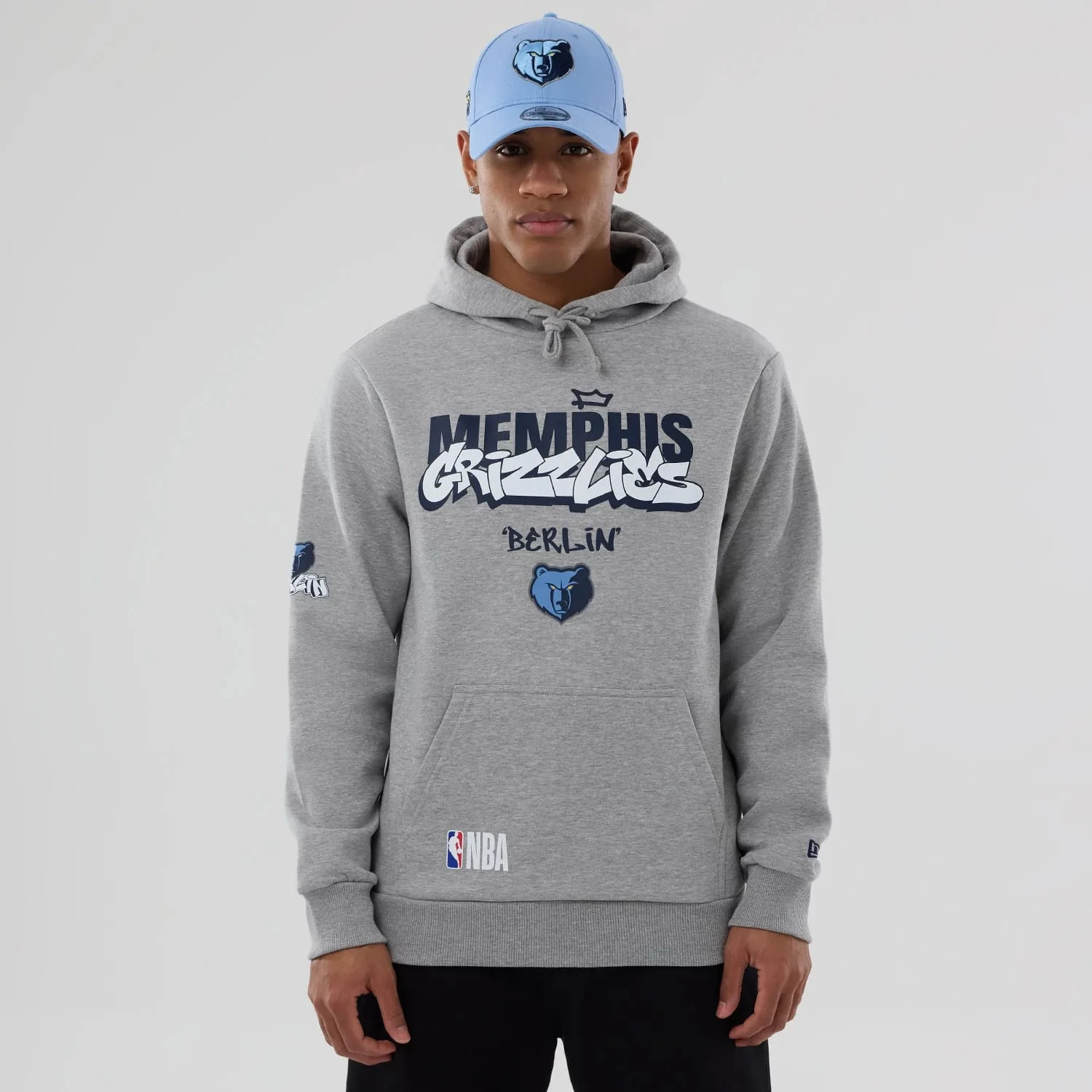Memphis Grizzlies NBA Berlin Game 2026 Grey Pullover Hoodie