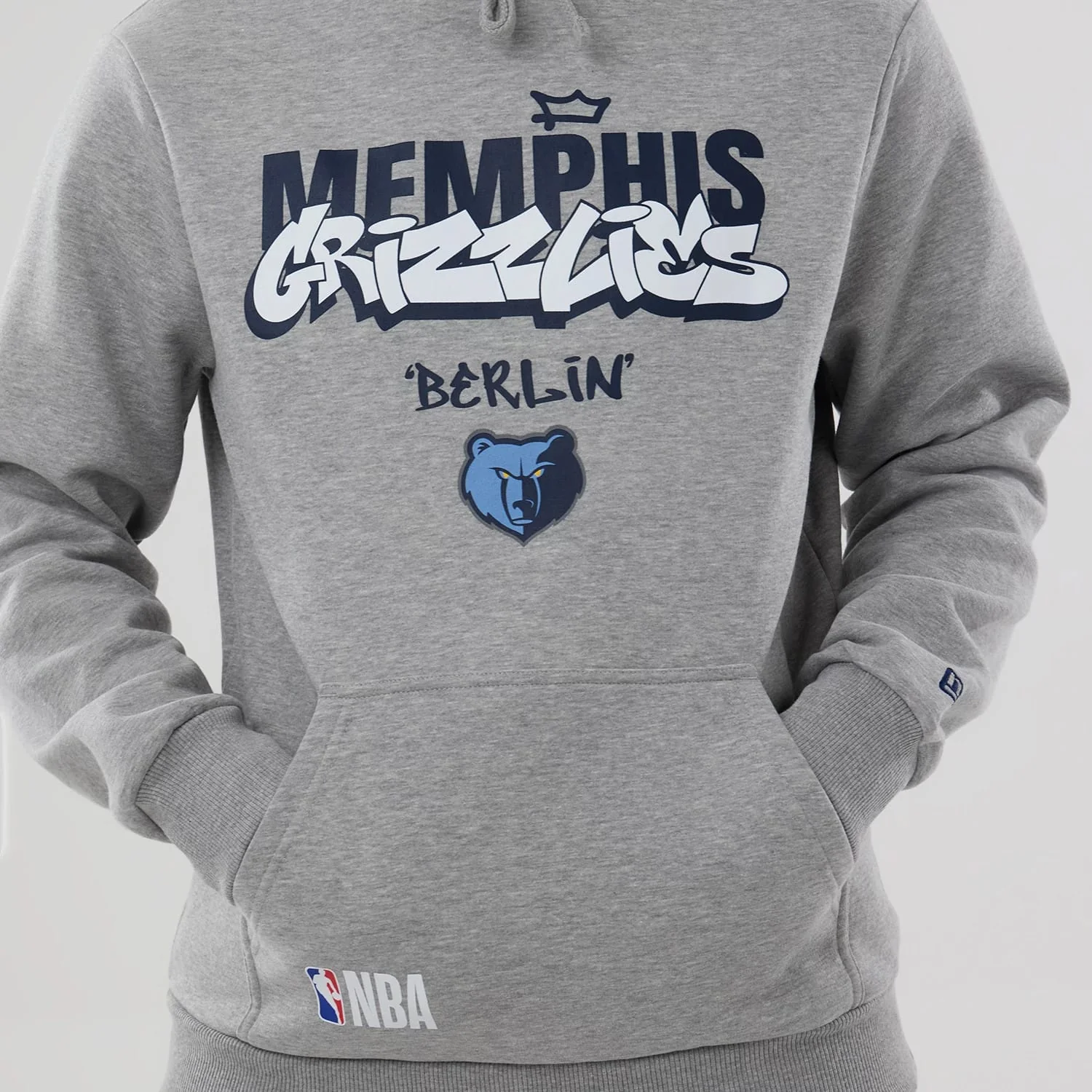 Memphis Grizzlies NBA Berlin Game 2026 Grey Pullover Hoodie - Image 5