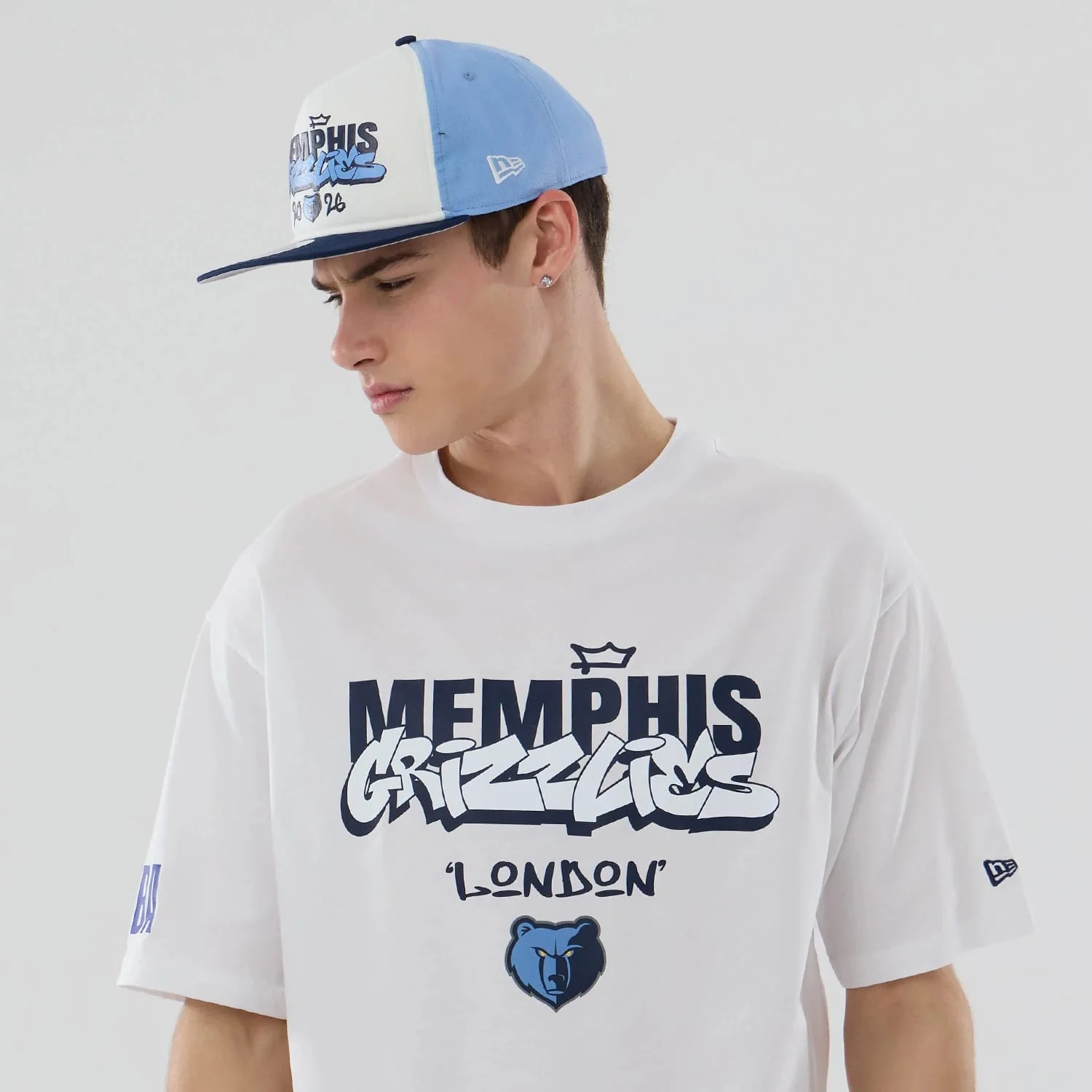 Memphis Grizzlies NBA London Game 2026 White Oversized T-Shirt - Image 6