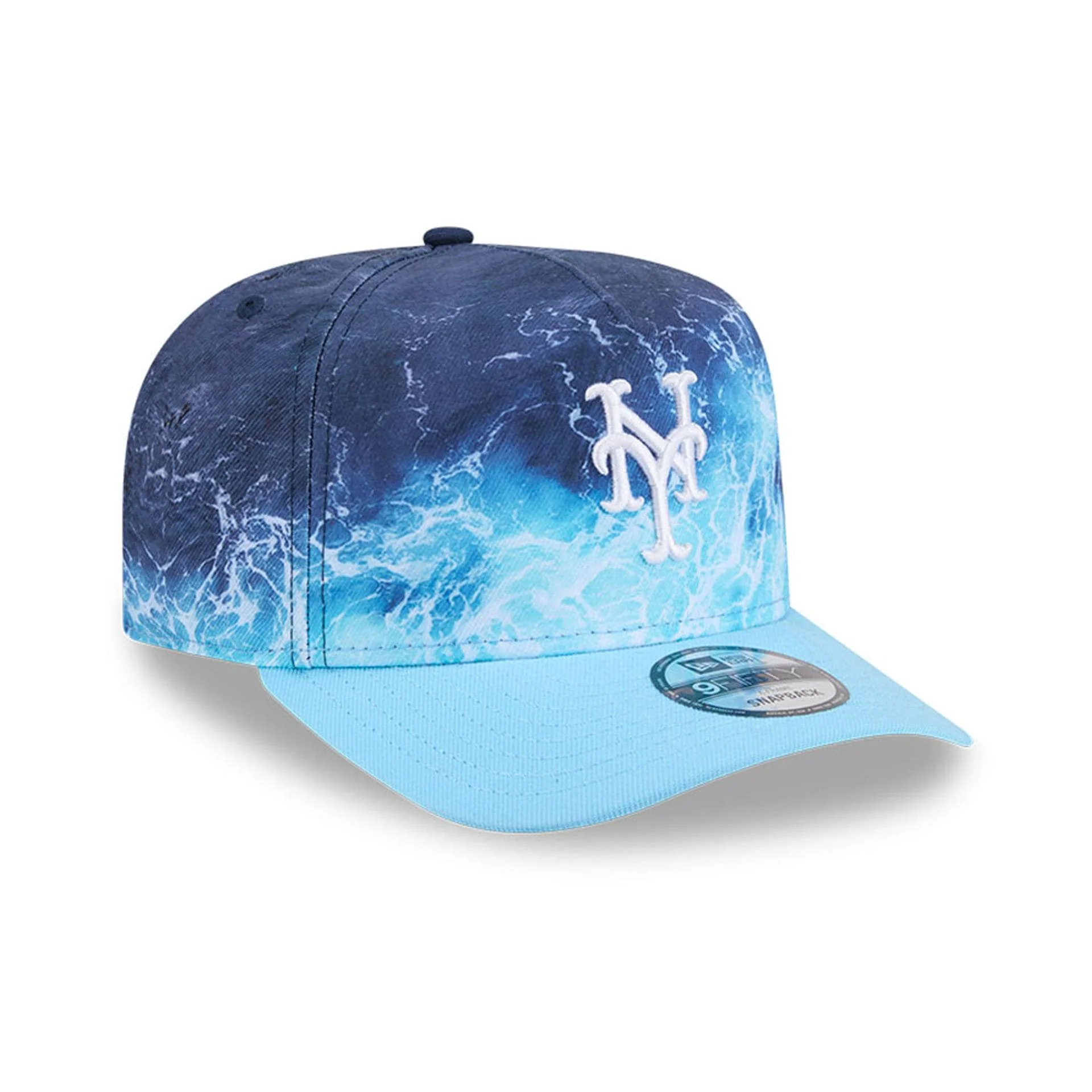 Mets MLB Deep Water Pastel Blue 9FIFTY A-Frame Snapback Adjustable Cap - Image 4