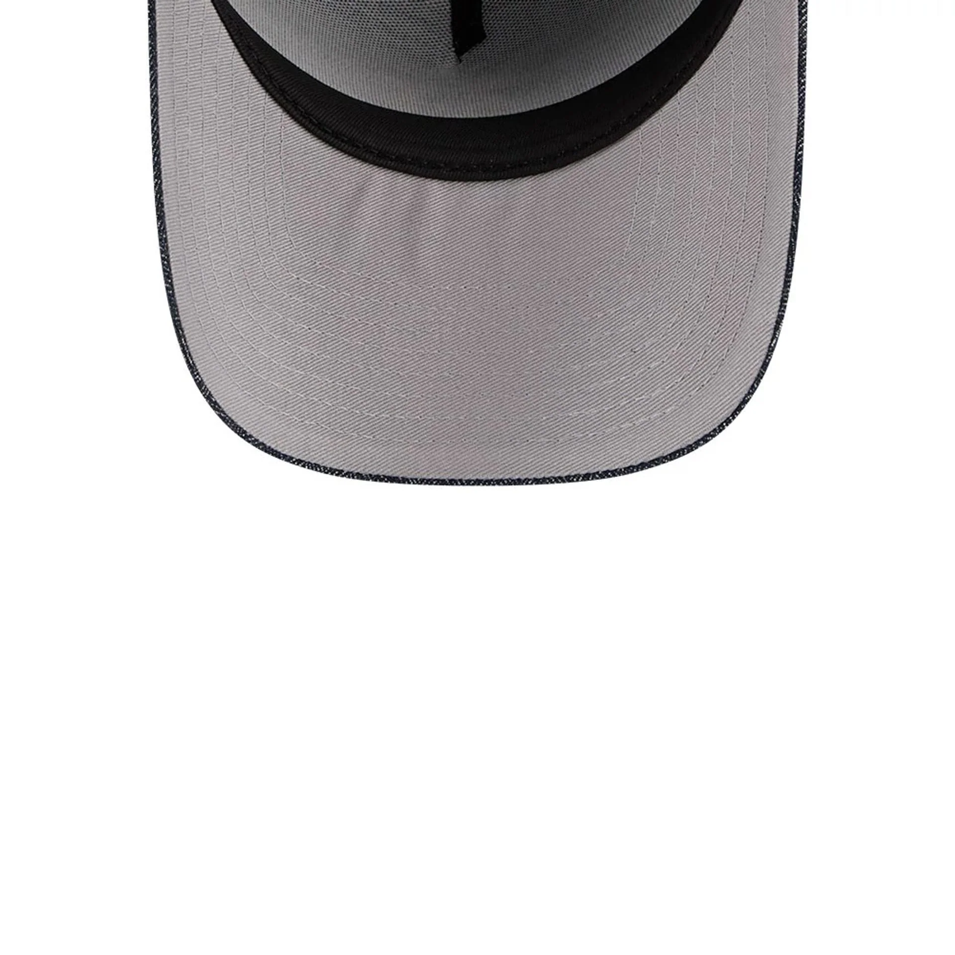 Mets MLB Herringbone Denim Navy 59FORTY A-Frame Fitted Cap - Image 2