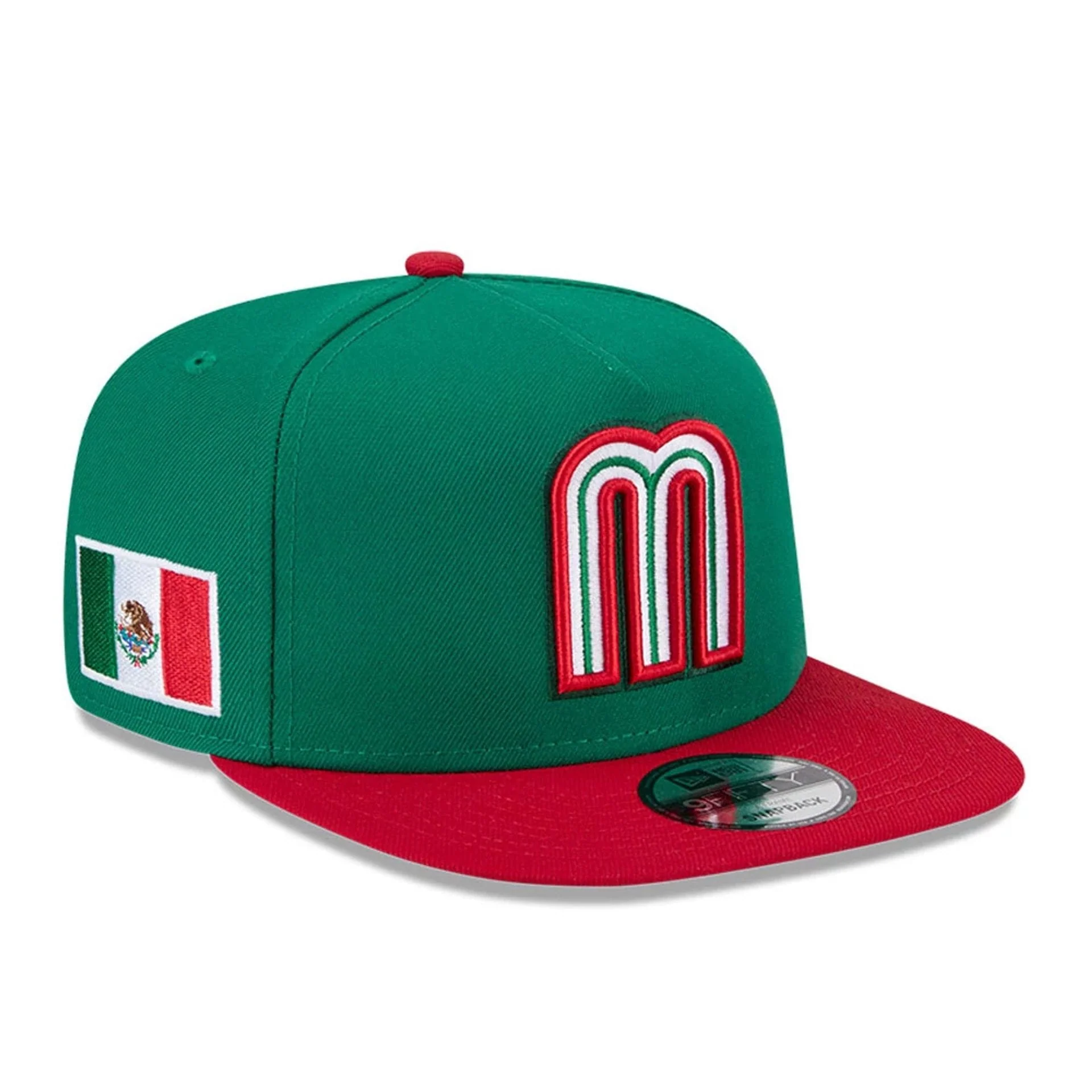 Mexico MLB World Baseball Classic 2026 Green 9FIFTY A-Frame Snapback Adjustable Cap