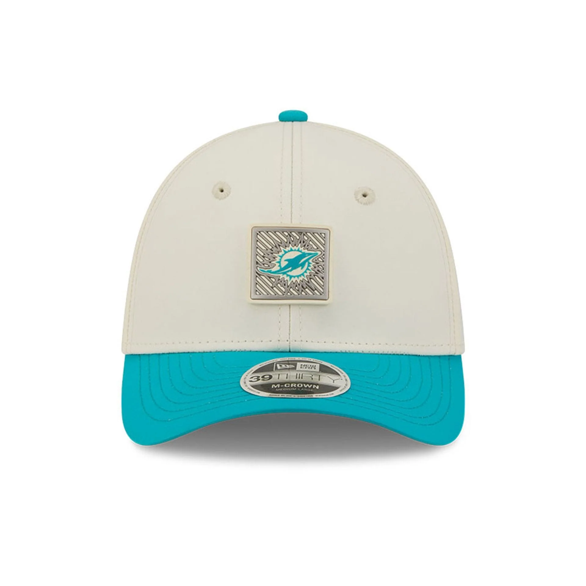 Miami Dolphins NFL Training 2026 White 39THIRTY M-Crown Stretch Fit Cap - Image 2