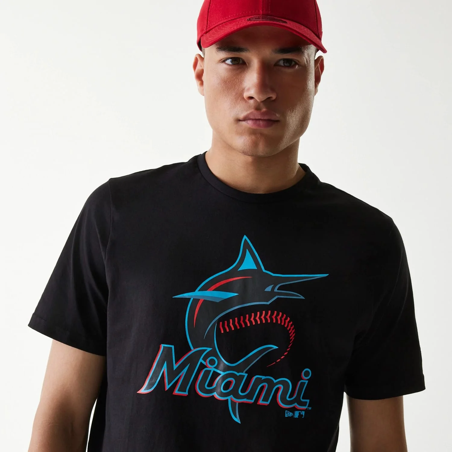 Miami Marlins MLB Regular Black T-Shirt - Image 3