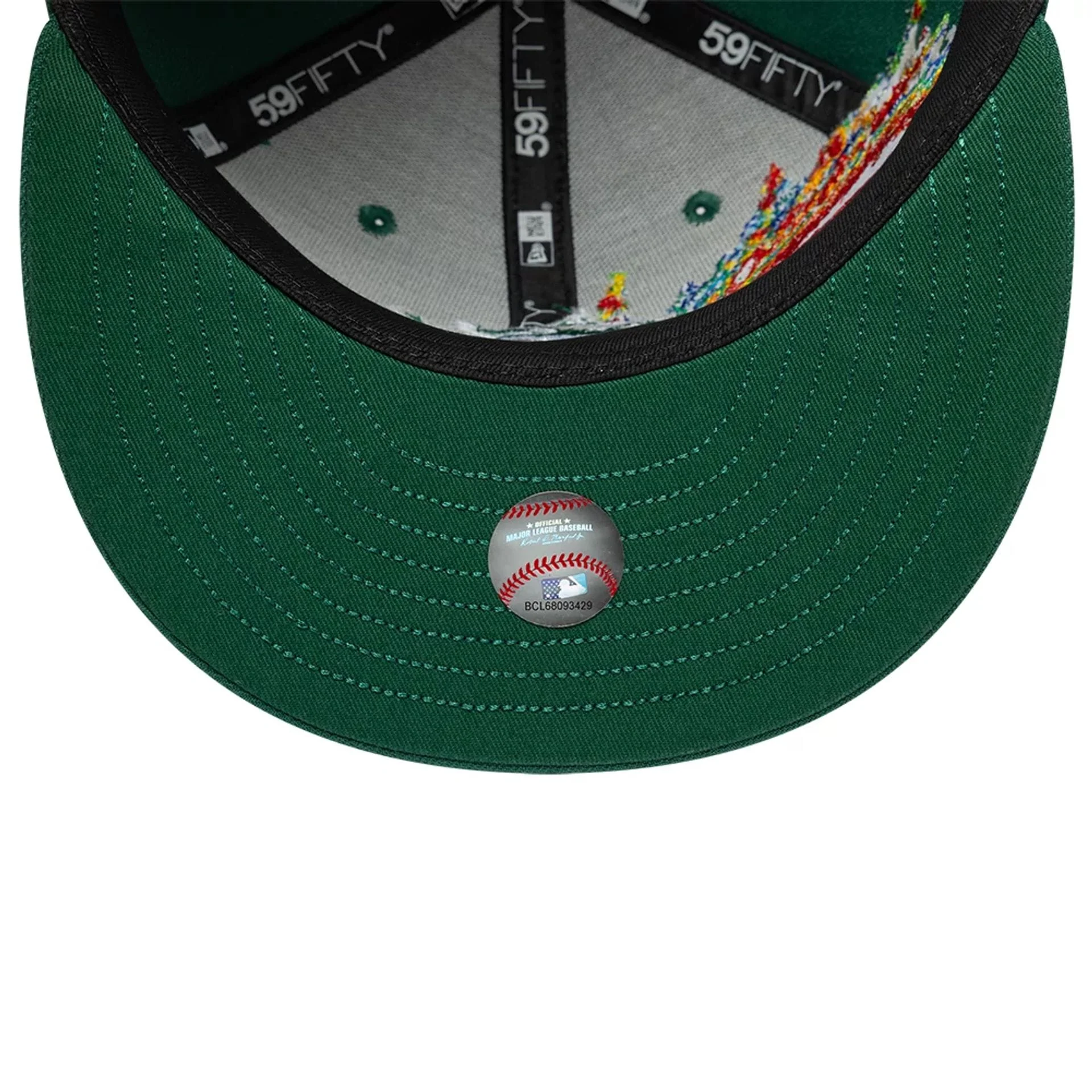 Miami Marlins MLB Storm Pattern Dark Green 59FIFTY Fitted Cap - Image 7