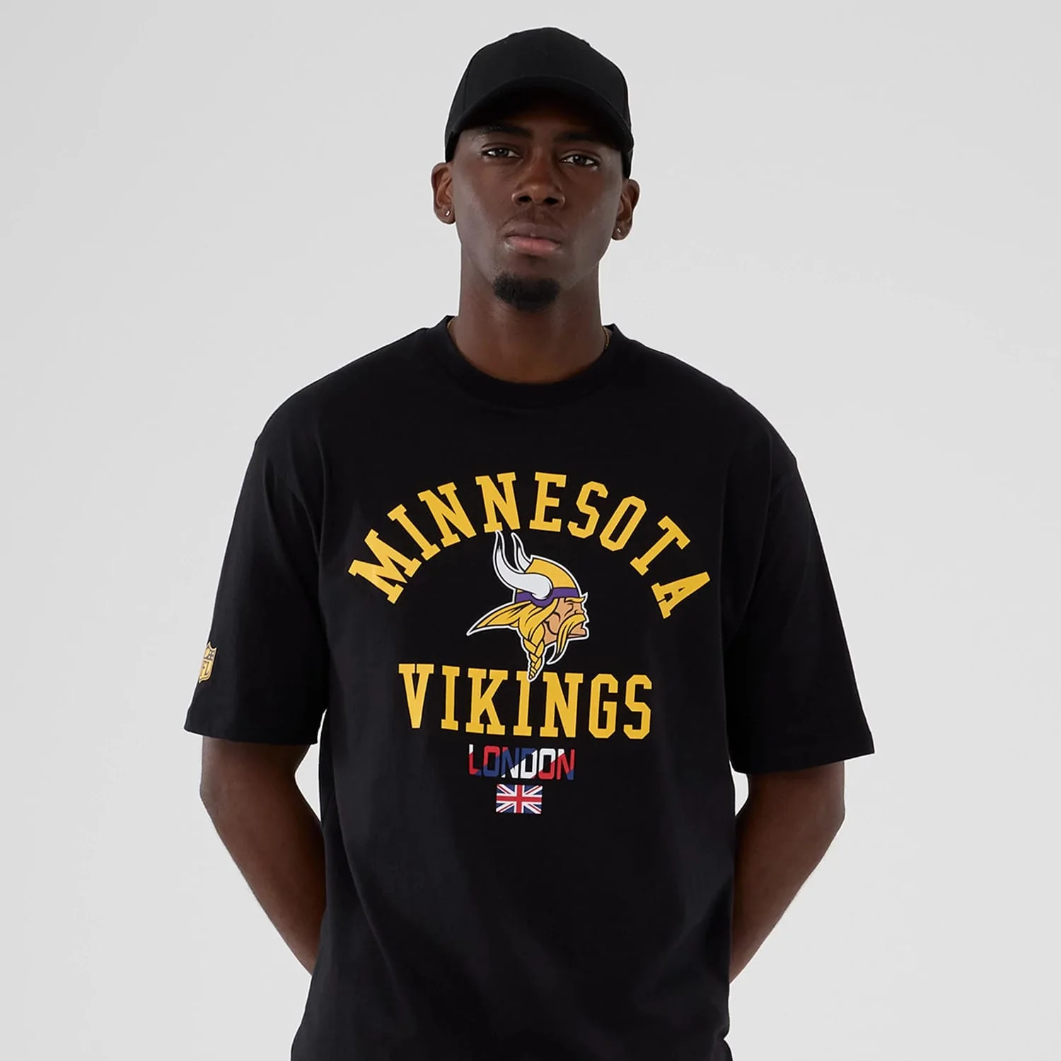 Minnesota Vikings NFL International Series Games 2025 Black Oversized T-Shirt - Image 7
