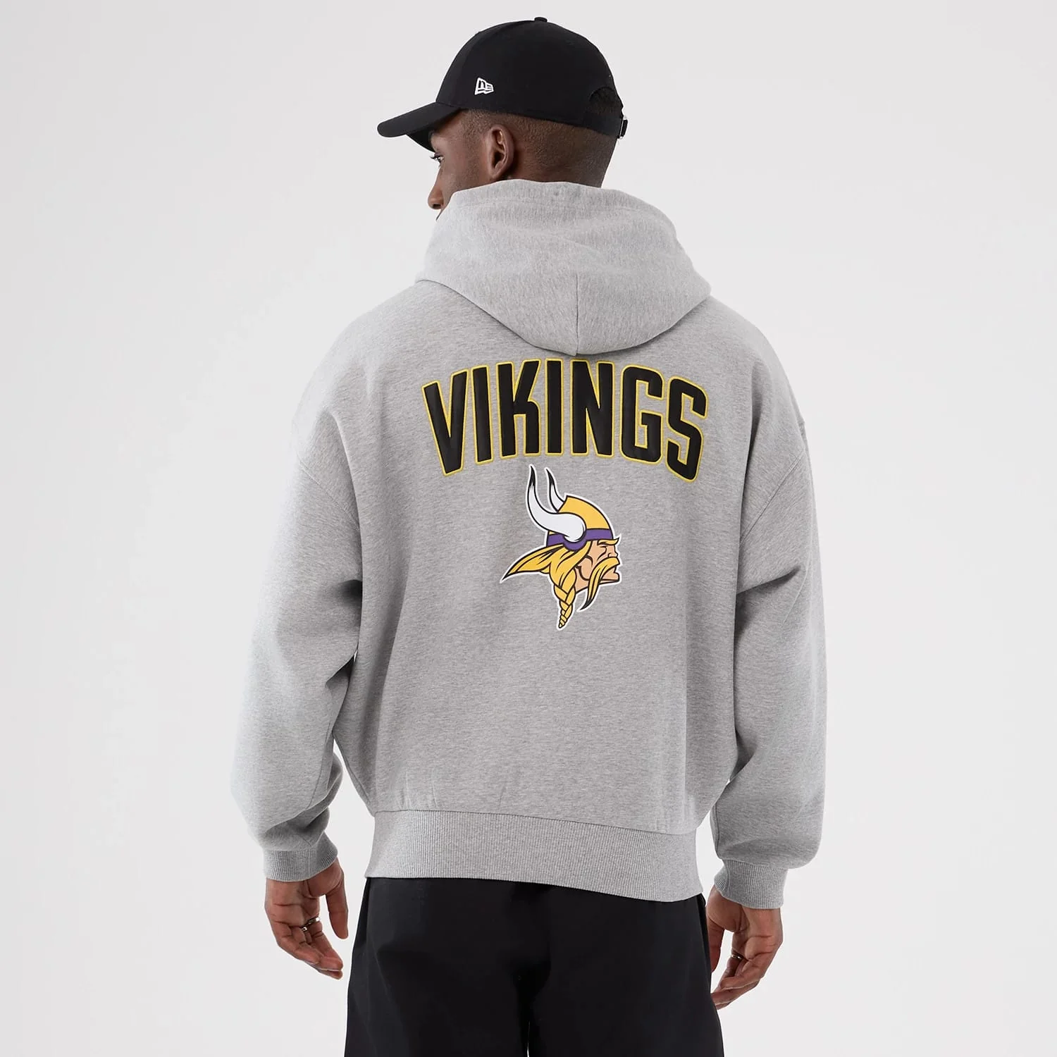 Minnesota Vikings NFL International Series Games 2025 Grey Premium Pullover Hoodie - Image 2