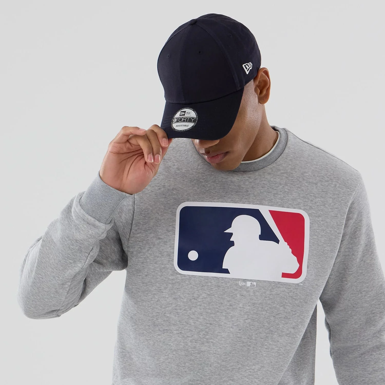 MLB Generic Logo Grey Crew Neck Sweater - Image 6