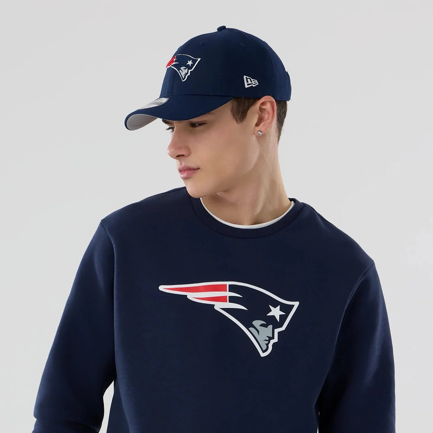 New England Patriots NFL Dark Blue Crew Neck Sweater - Image 6