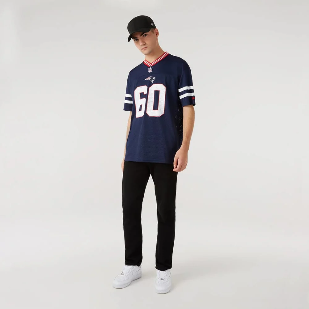 New England Patriots NFL Dark Blue Mesh T-Shirt - Image 5