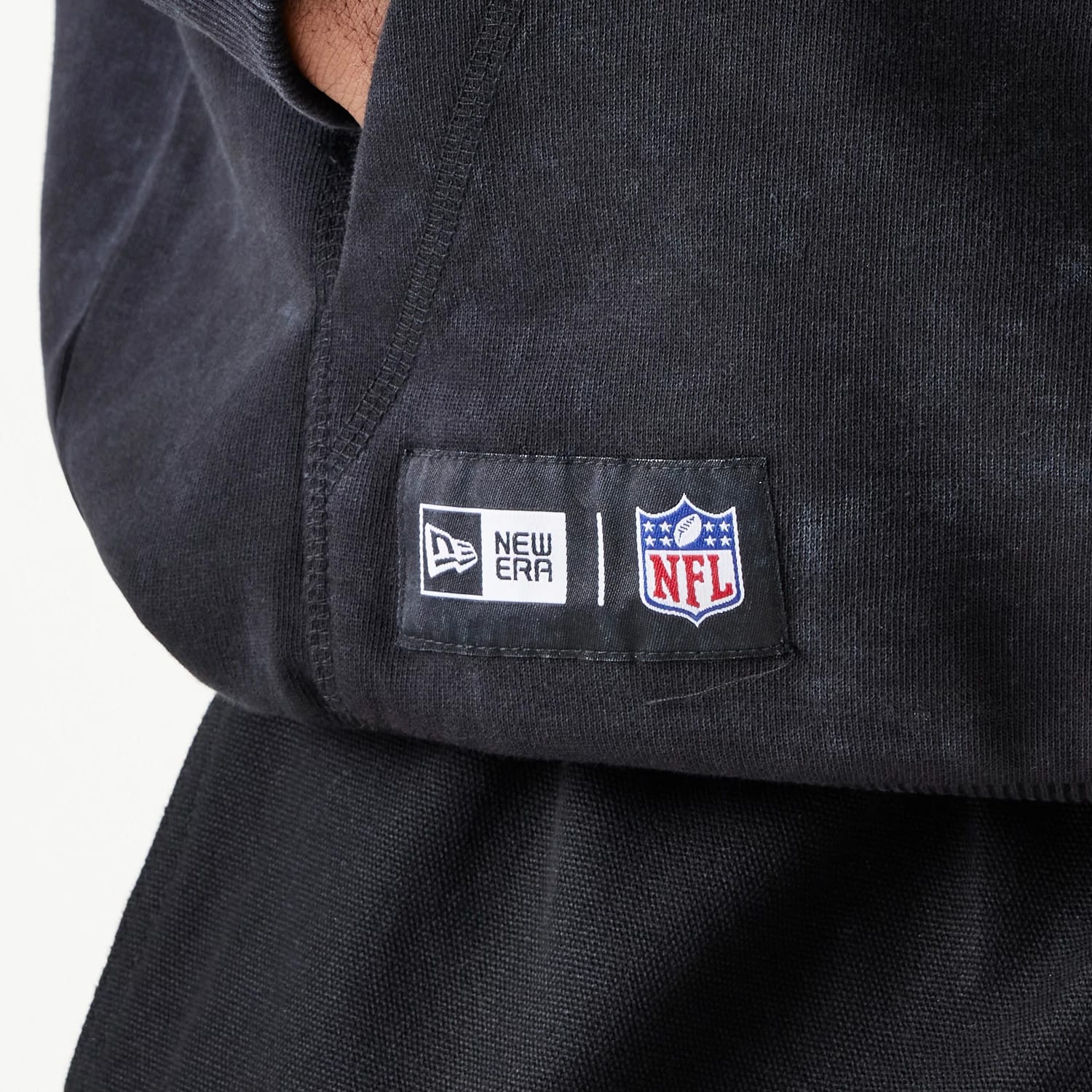 New England Patriots NFL Games Premium Apparel Black Oversized Pullover Hoodie - Image 3