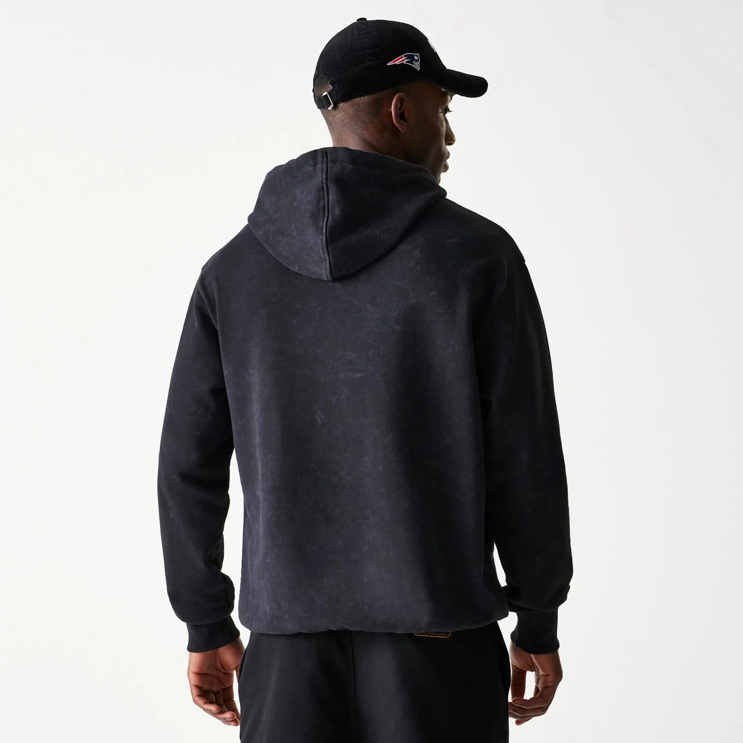 New England Patriots NFL Games Premium Apparel Black Oversized Pullover Hoodie - Image 7