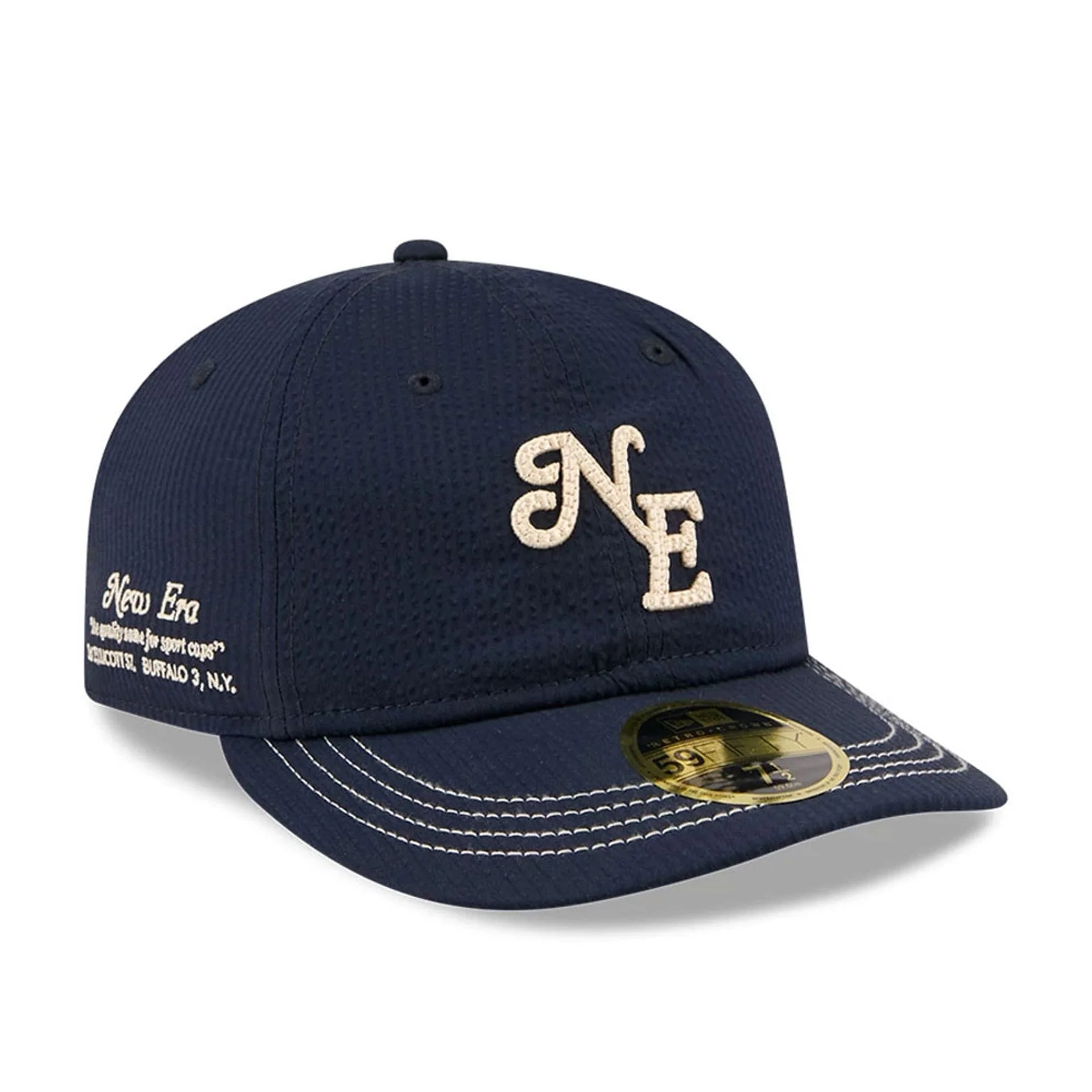 New Era 59FIFTY Day Seersucker Navy Retro Crown 59FIFTY Fitted Cap