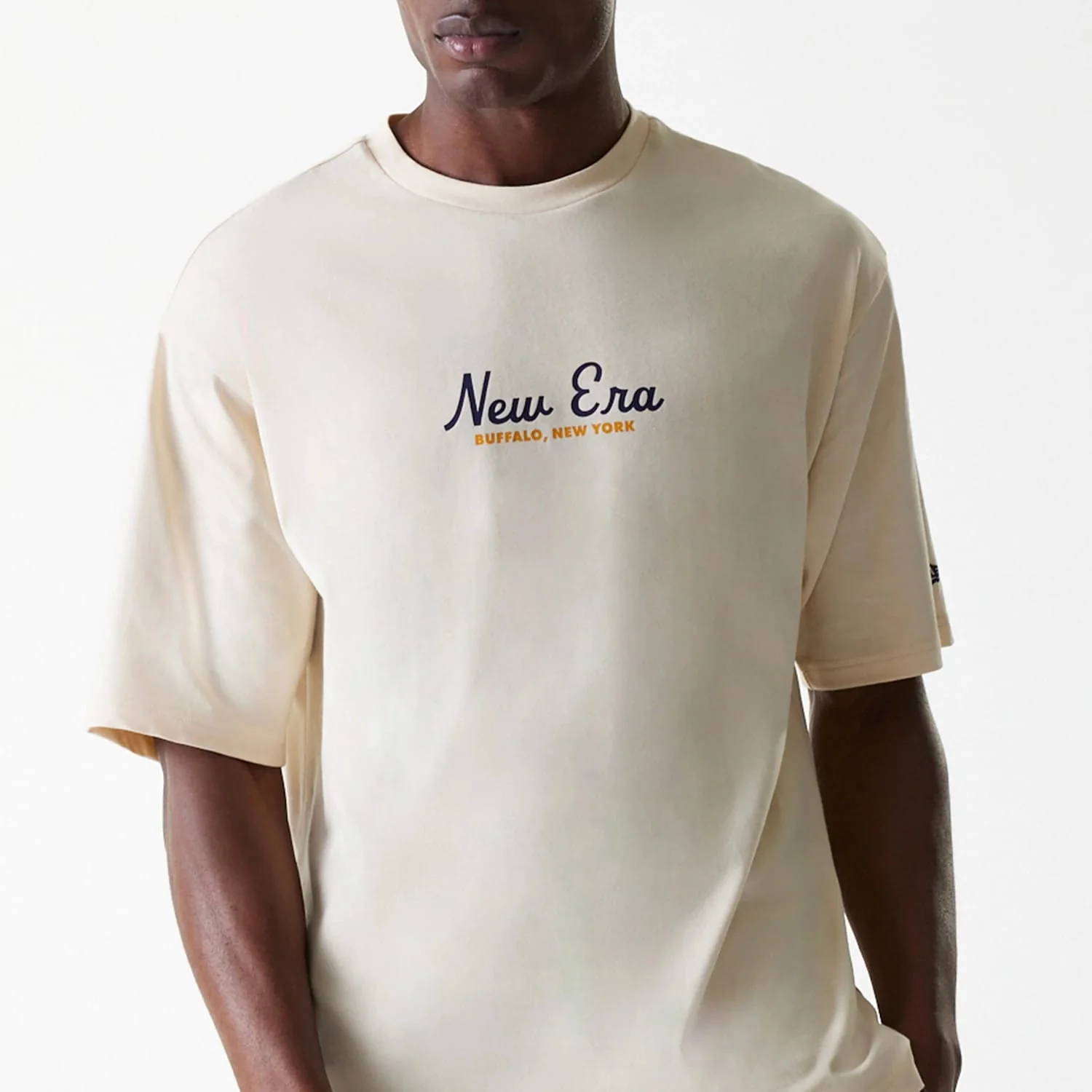New Era Animal Graphic Light Beige Oversized T-Shirt - Image 3