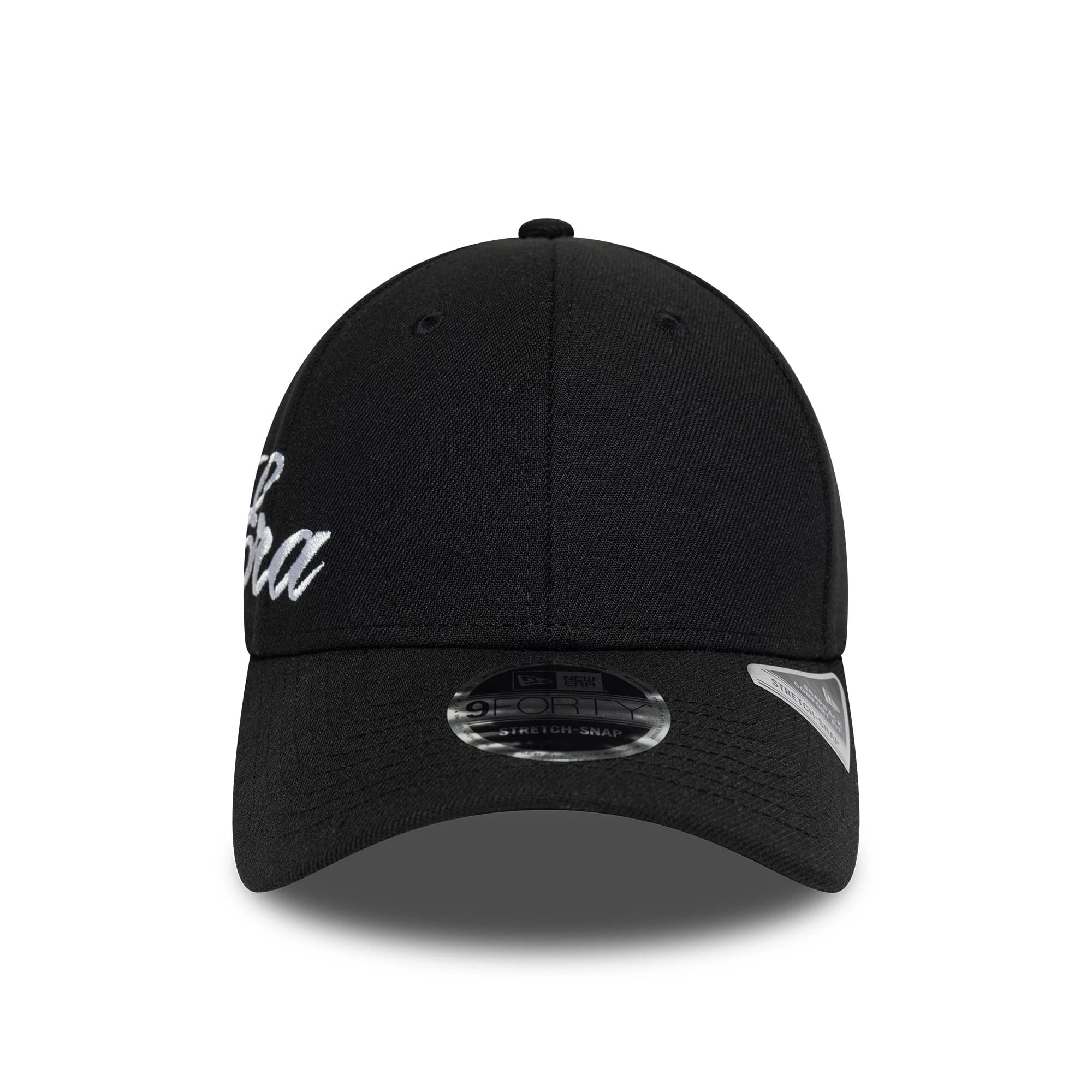 New Era Big Script Black 9FORTY Stretch Snap Adjustable Cap - Image 2
