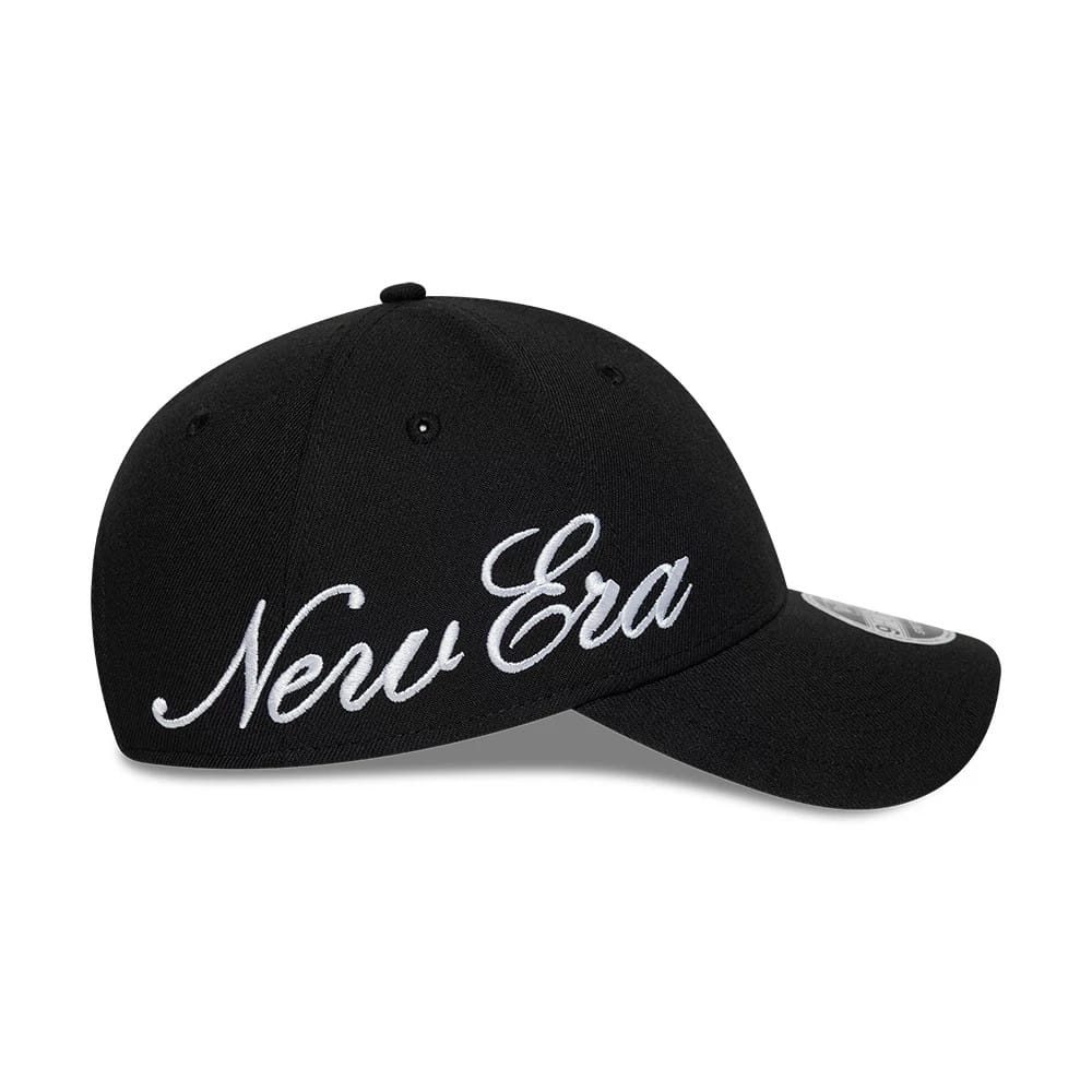 New Era Big Script Black 9FORTY Stretch Snap Adjustable Cap - Image 4