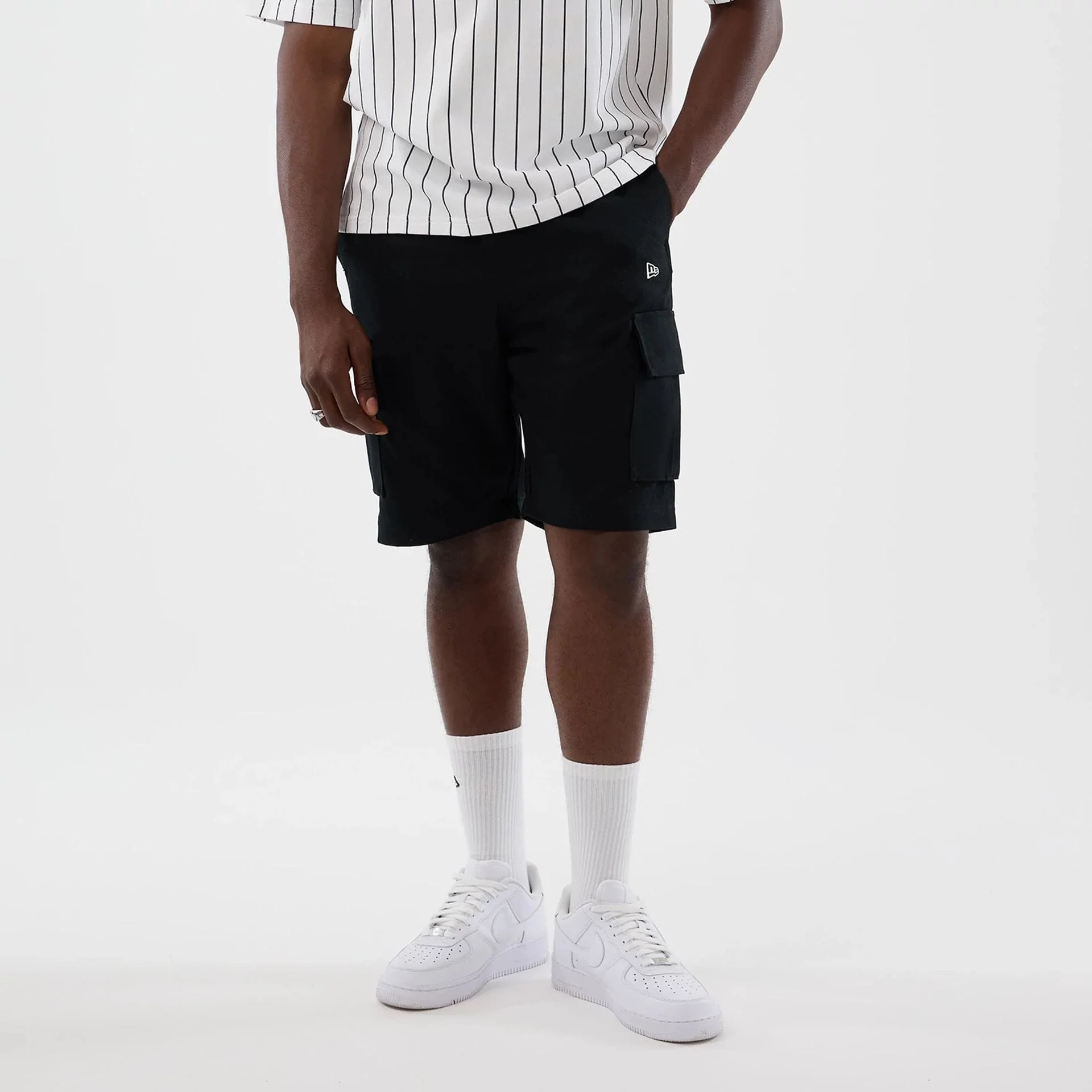 New Era Black Cargo Shorts