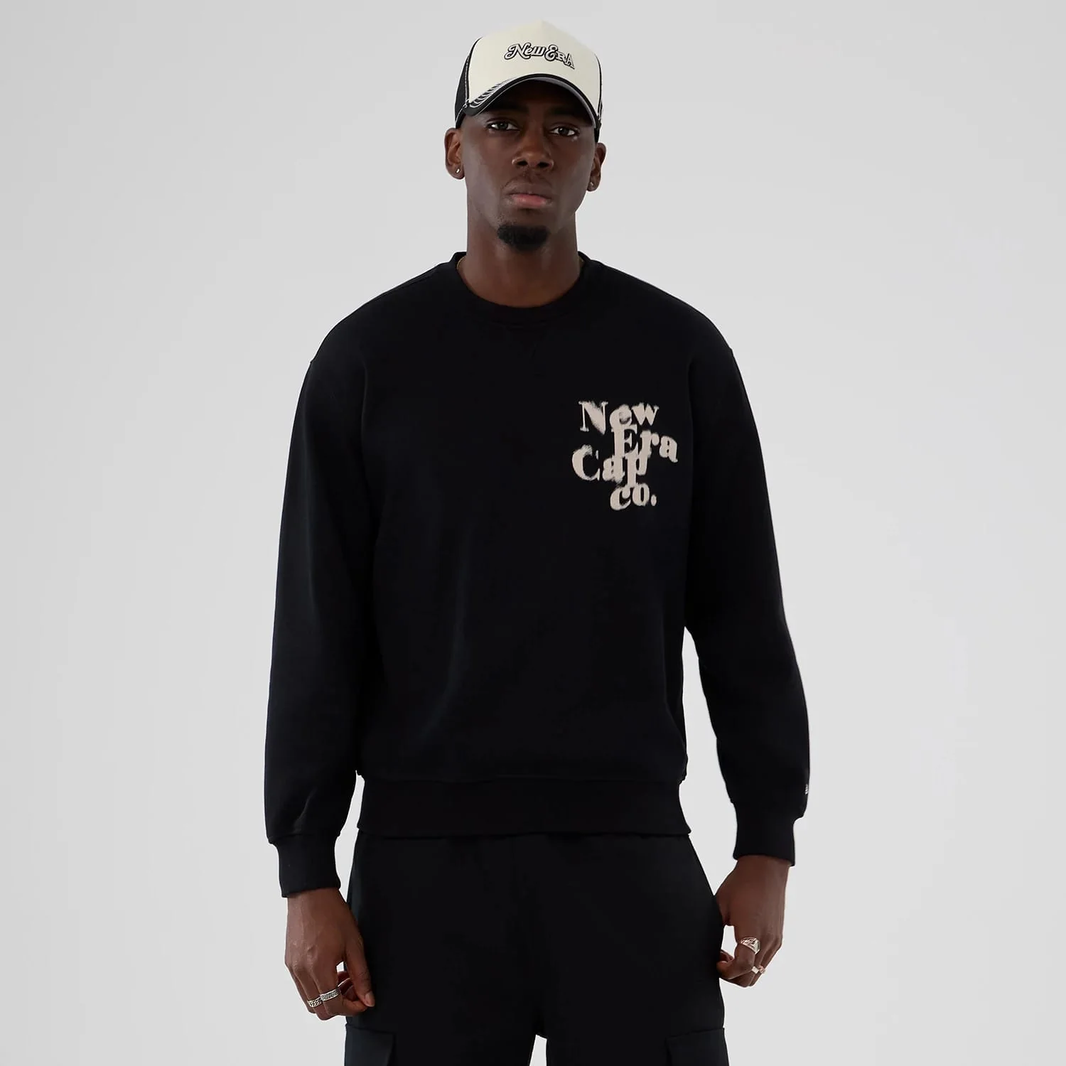 New Era Cap Company Black Crew Neck Sweater
