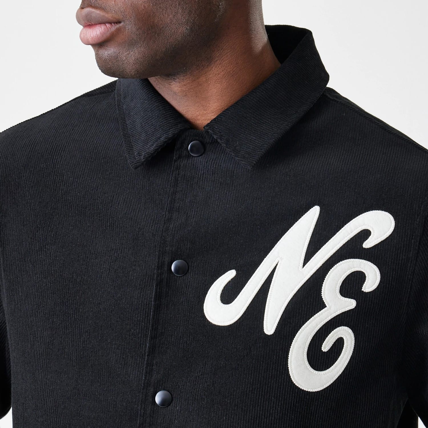 New Era Cord Black Coaches Jacket - Image 6