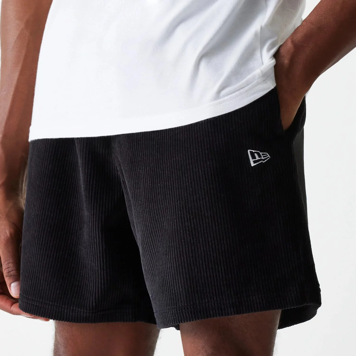 New Era Cord Black Shorts