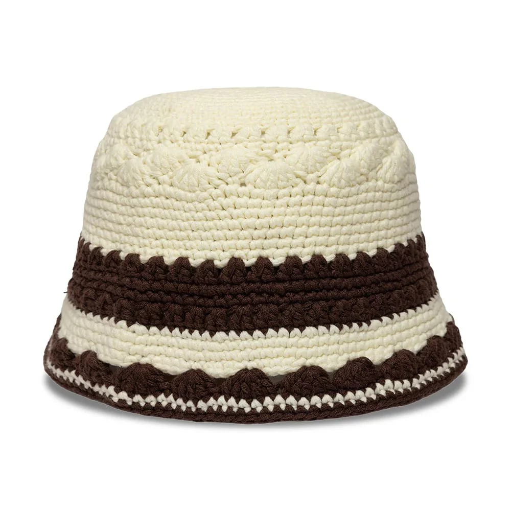 New Era Crochet Border White Explorer Bucket Hat - Image 3